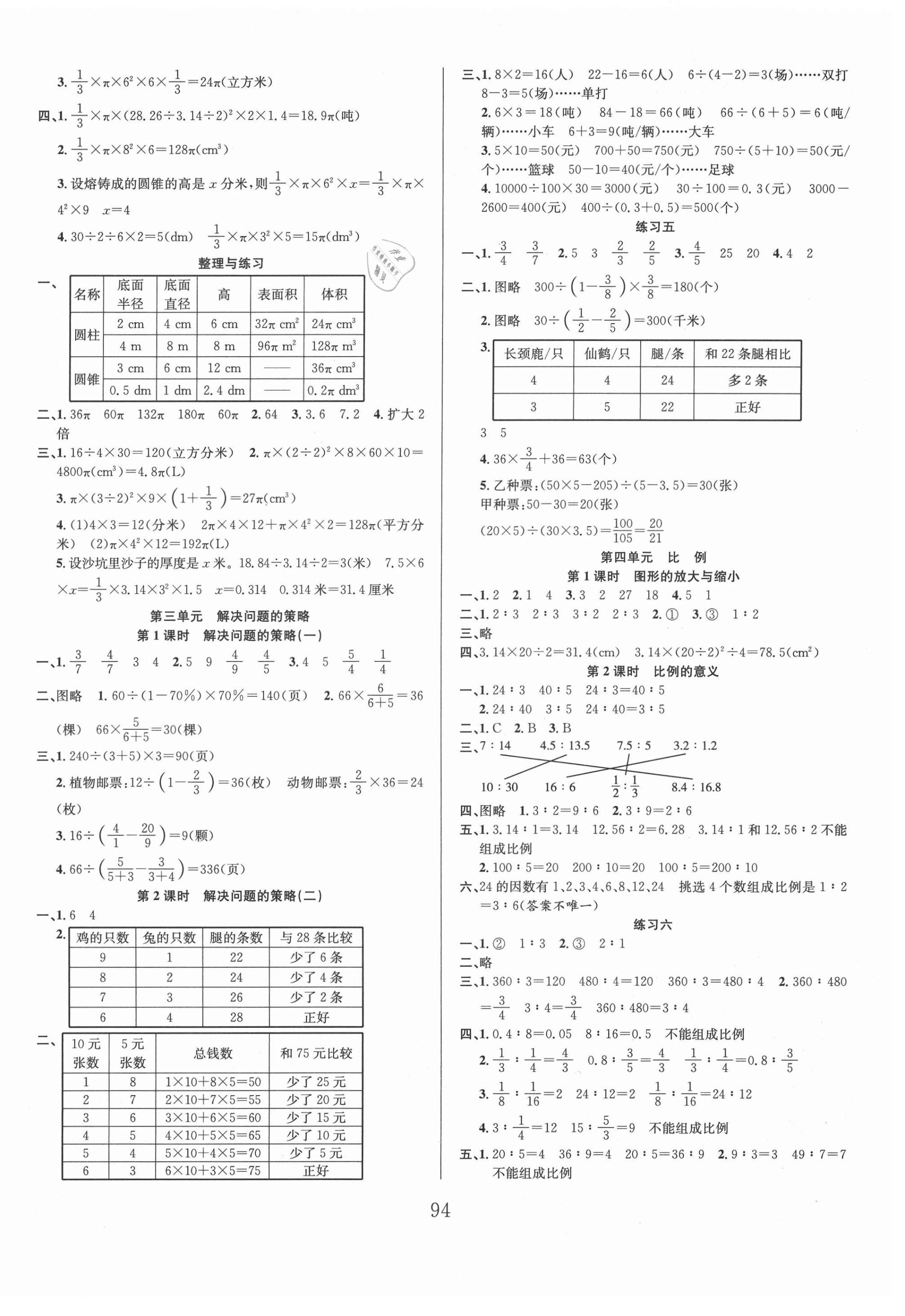 2021年陽(yáng)光課堂課時(shí)作業(yè)六年級(jí)數(shù)學(xué)下冊(cè)蘇教版 第2頁(yè)