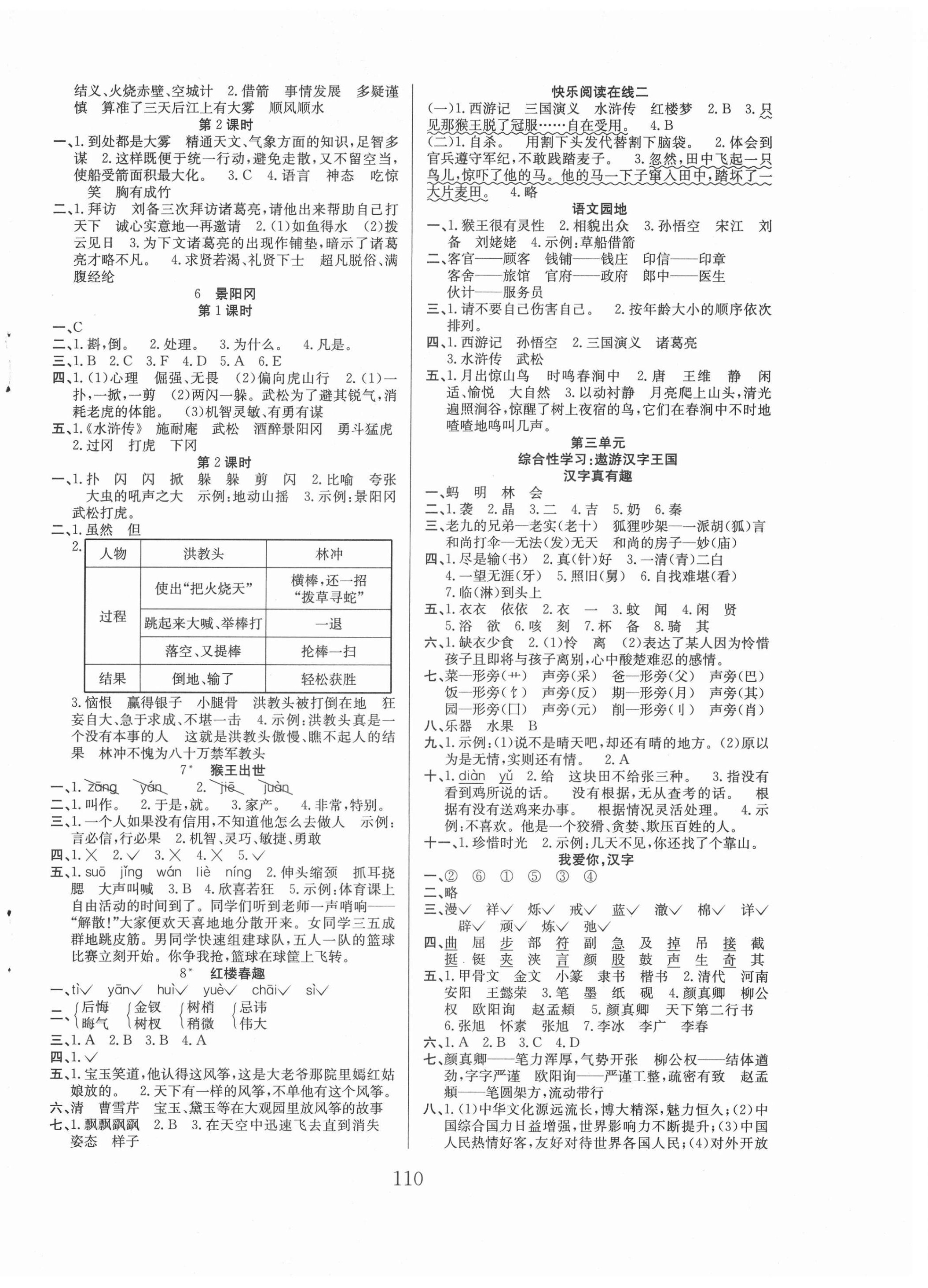 2021年阳光课堂课时作业五年级语文下册人教版 第2页