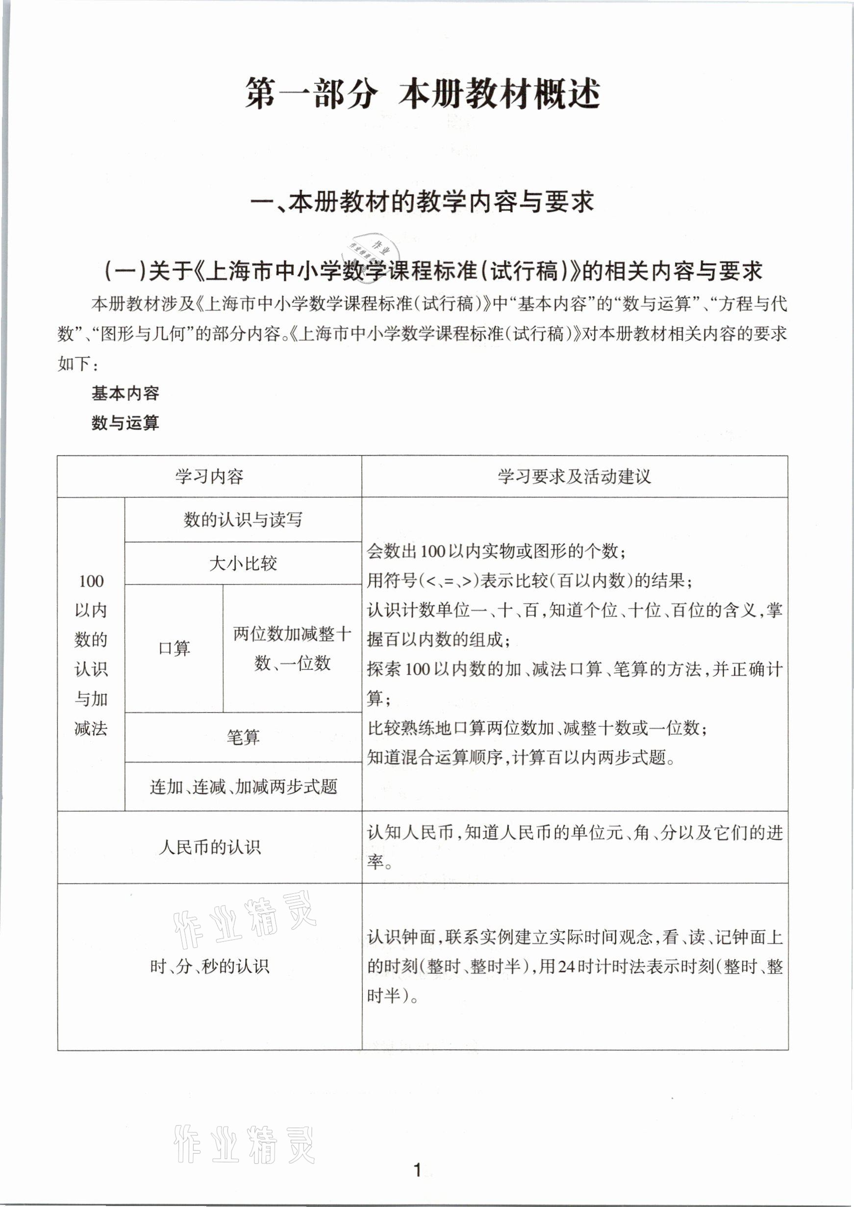 2021年教材課本一年級數(shù)學(xué)第二學(xué)期滬教版54制 第1頁