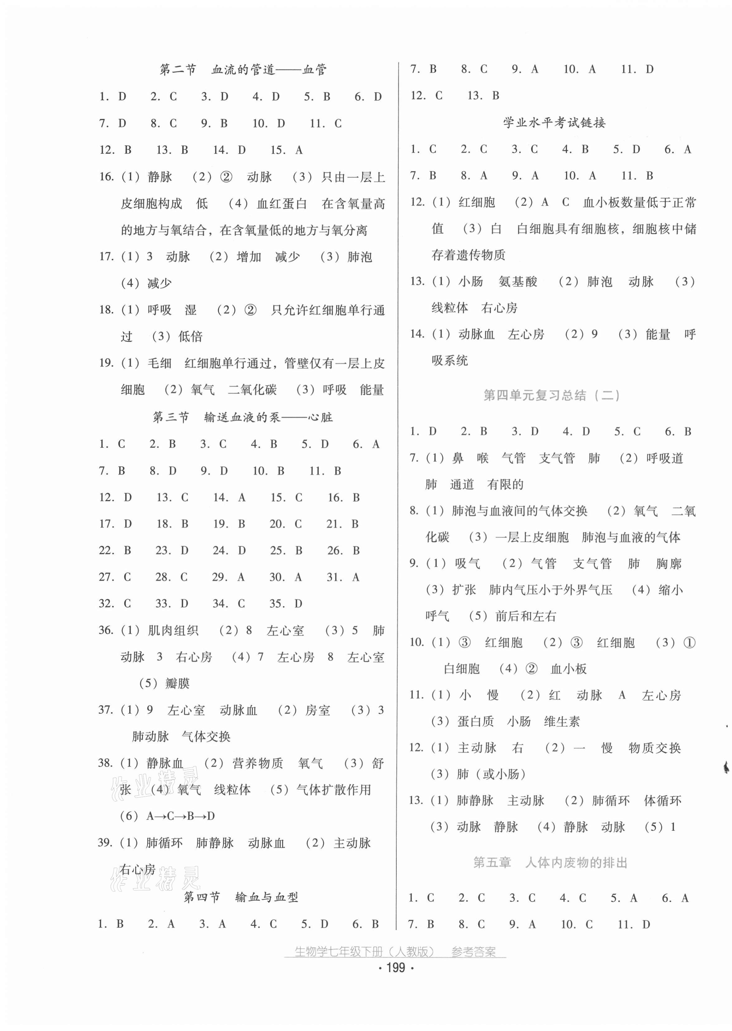 2021年云南省標(biāo)準(zhǔn)教輔優(yōu)佳學(xué)案七年級(jí)生物下冊(cè)人教版 第3頁(yè)