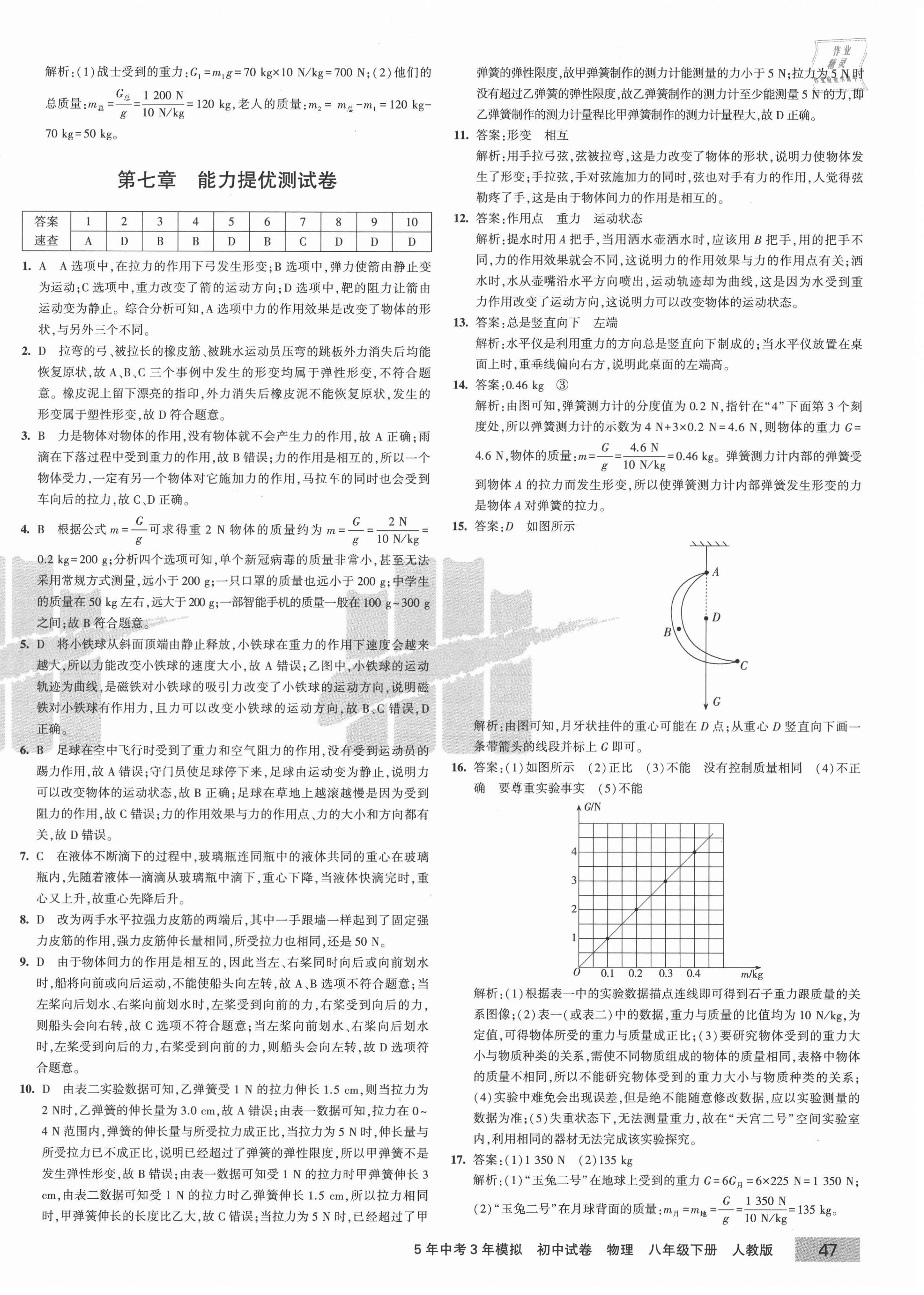 2021年5年中考3年模擬初中試卷八年級(jí)物理下冊(cè)人教版 第2頁(yè)