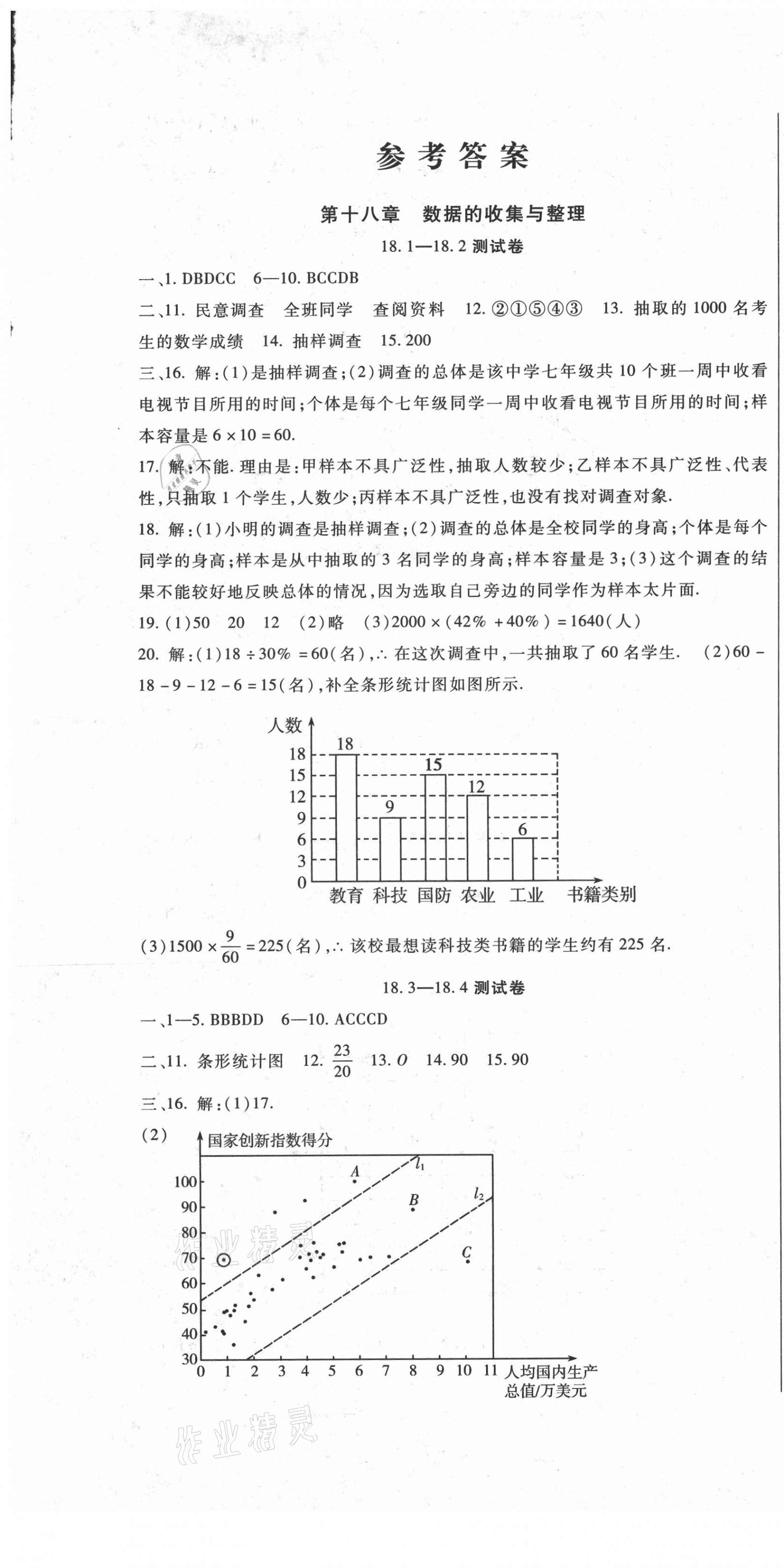 2021年海淀金卷八年级数学下册冀教版 第1页