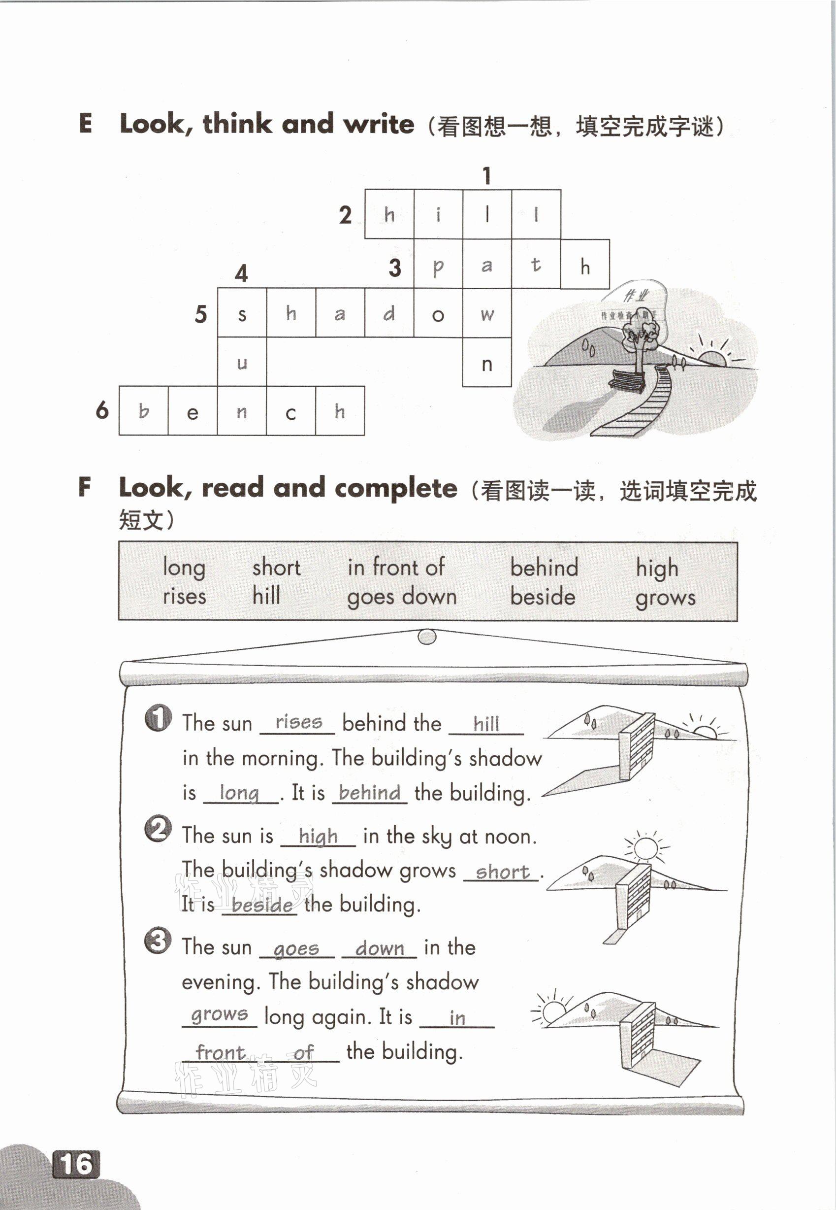 2021年練習部分四年級英語第二學期滬教版54制 參考答案第15頁