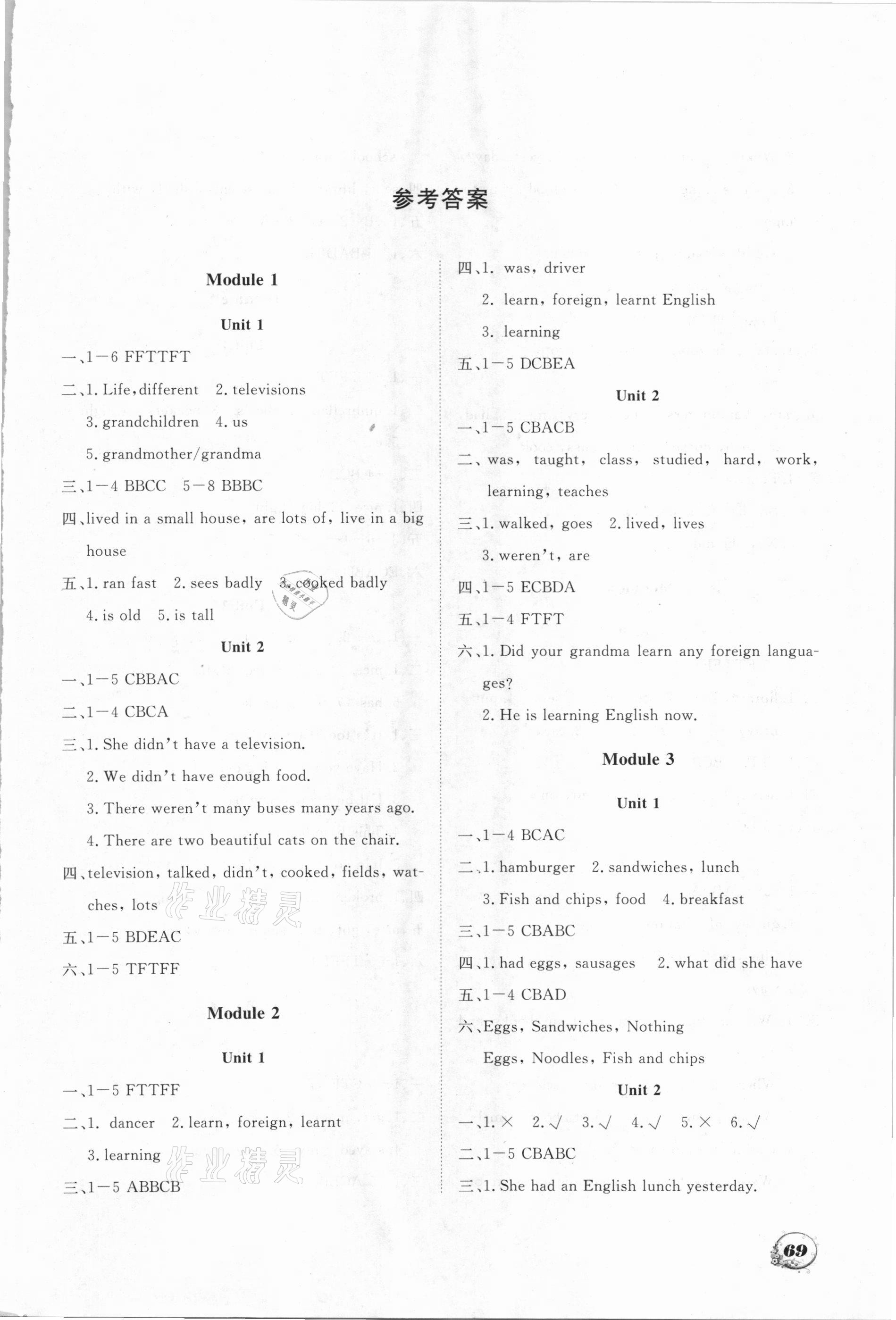 2021年學(xué)案五年級(jí)英語(yǔ)下冊(cè)外研版三起大連理工大學(xué)出版社 第1頁(yè)