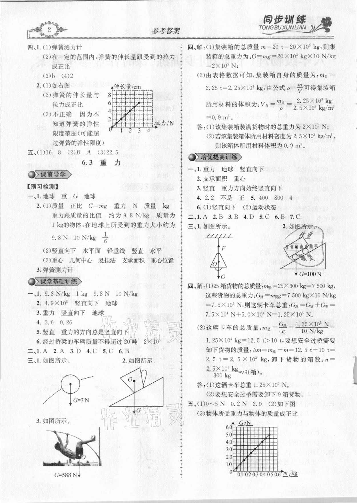 2021年同步訓(xùn)練創(chuàng)新作業(yè)八年級(jí)物理下冊(cè)滬粵版 第2頁(yè)