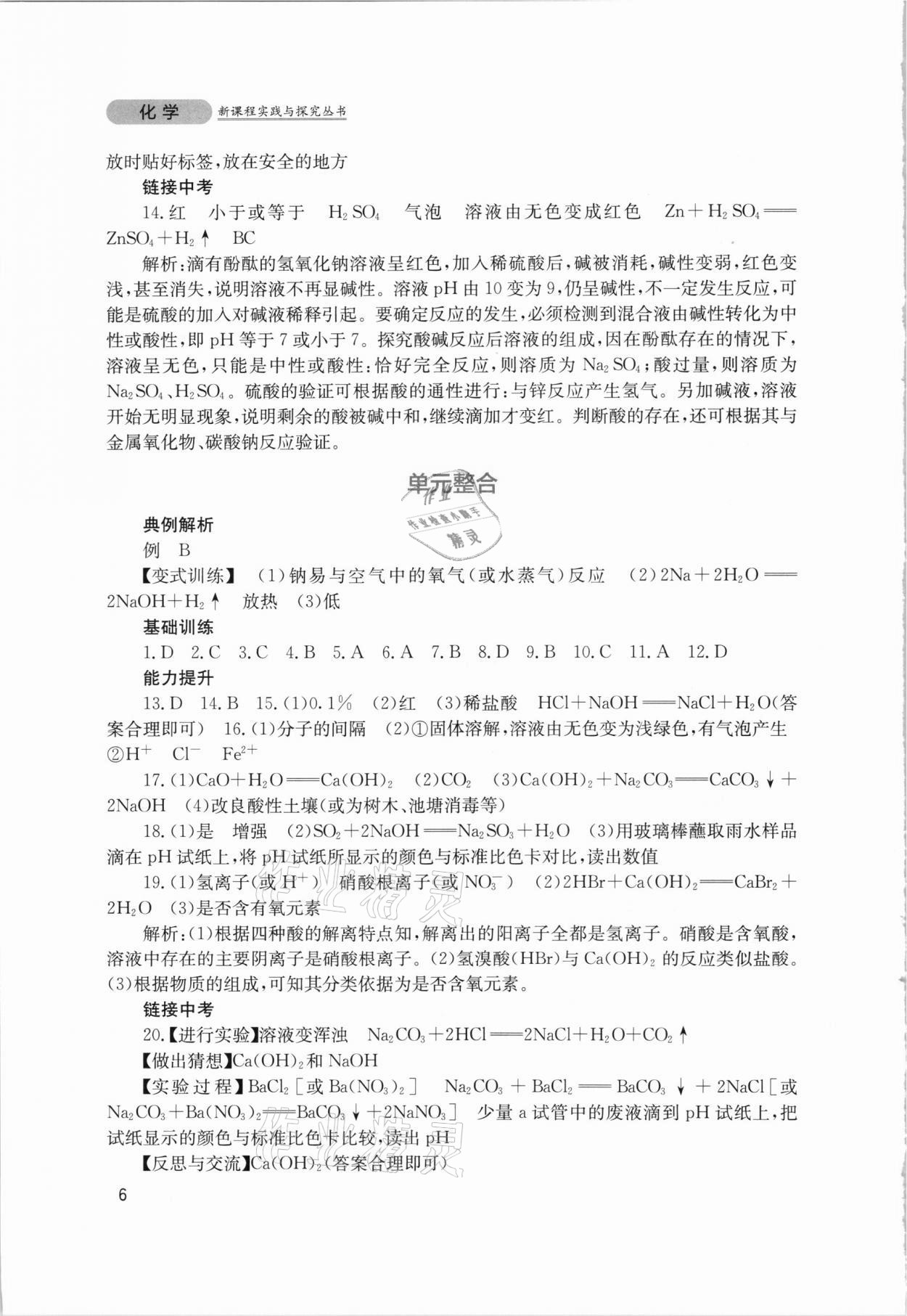 2021年新课程实践与探究丛书九年级化学下册鲁教版 第6页