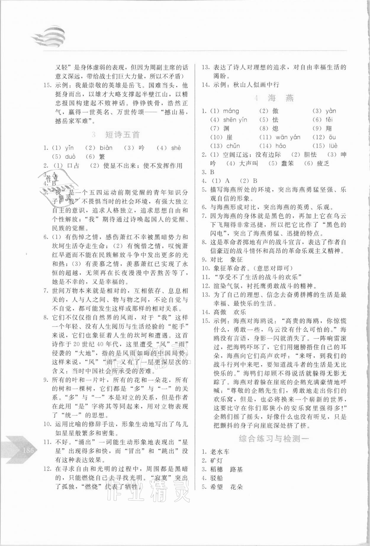 2021年随堂同步练习九年级语文下册人教版 第2页