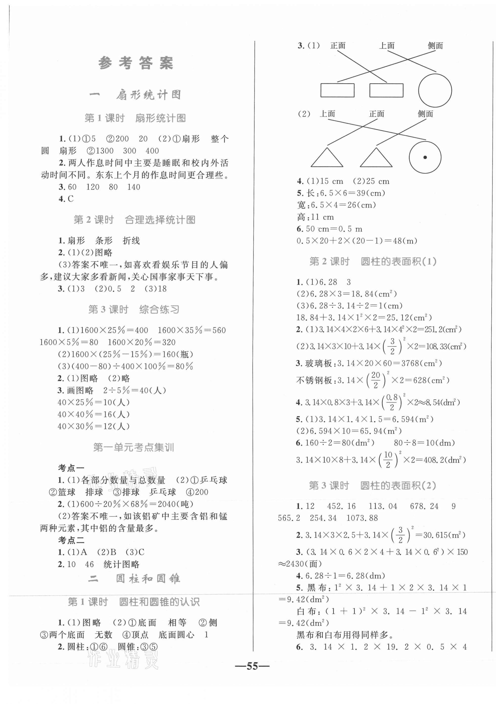 2021年全優(yōu)設(shè)計超人天天練六年級數(shù)學(xué)下冊蘇教版 第1頁