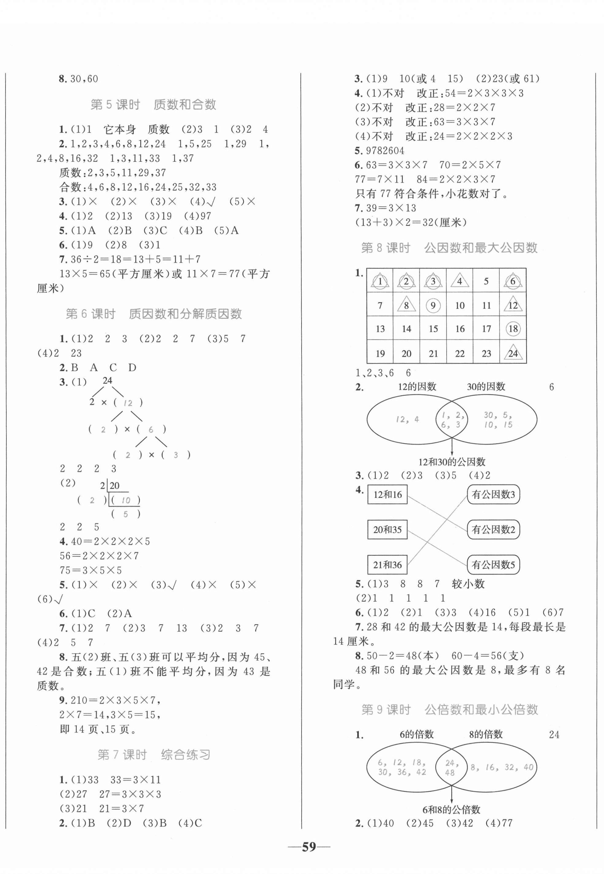 2021年全優(yōu)設(shè)計(jì)超人天天練五年級(jí)數(shù)學(xué)下冊(cè)蘇教版 第5頁(yè)