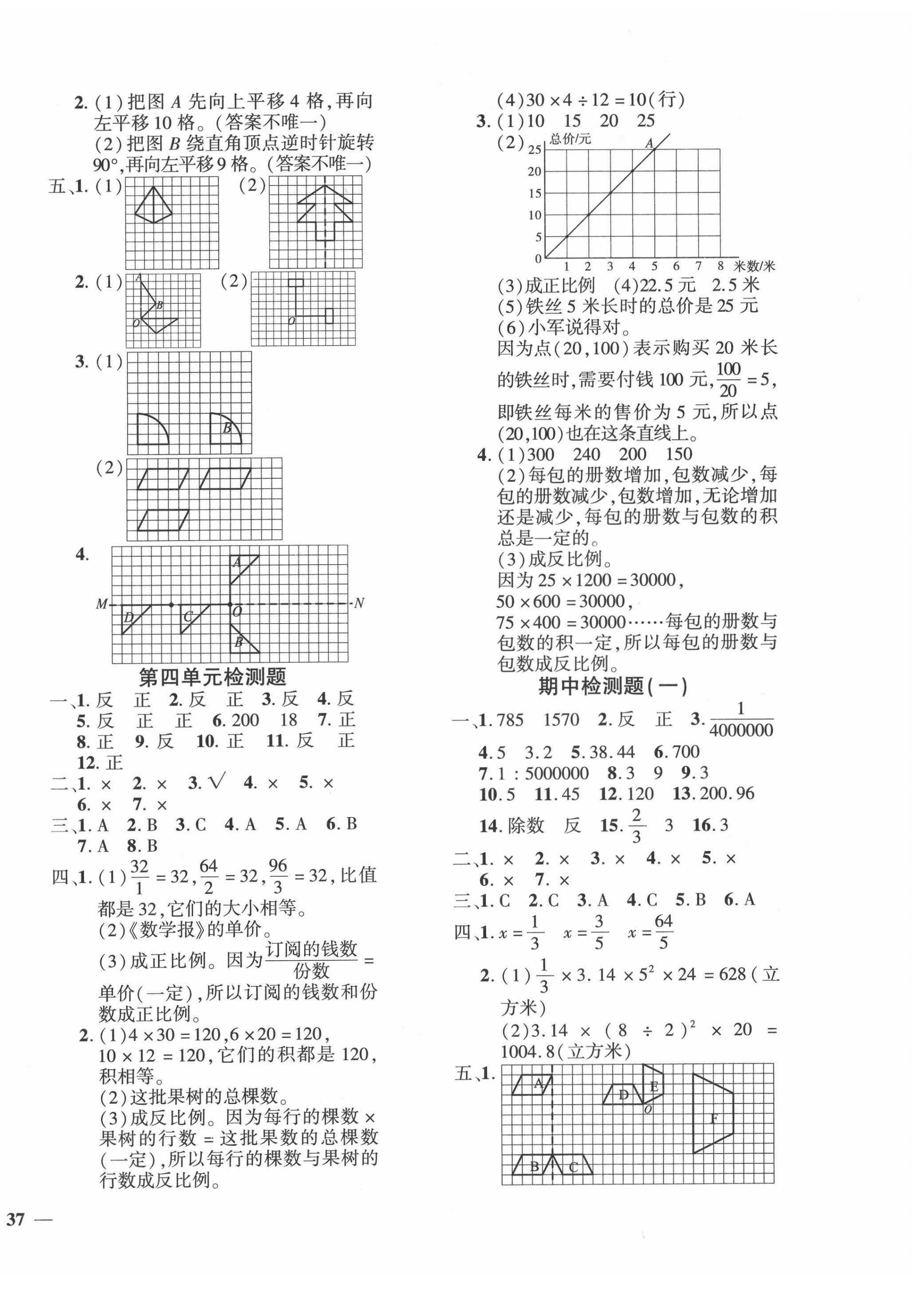 2021年黃岡360度定制密卷六年級(jí)數(shù)學(xué)下冊(cè)北師大版江西專版 第2頁