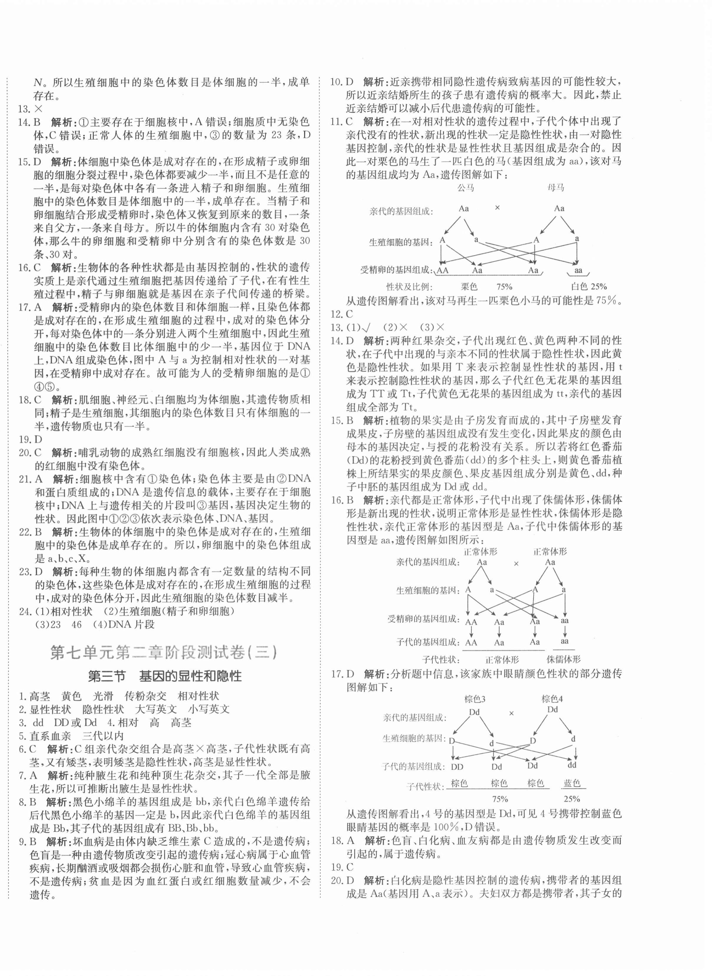 2021年提分教練八年級(jí)生物下冊(cè)人教版 第4頁(yè)