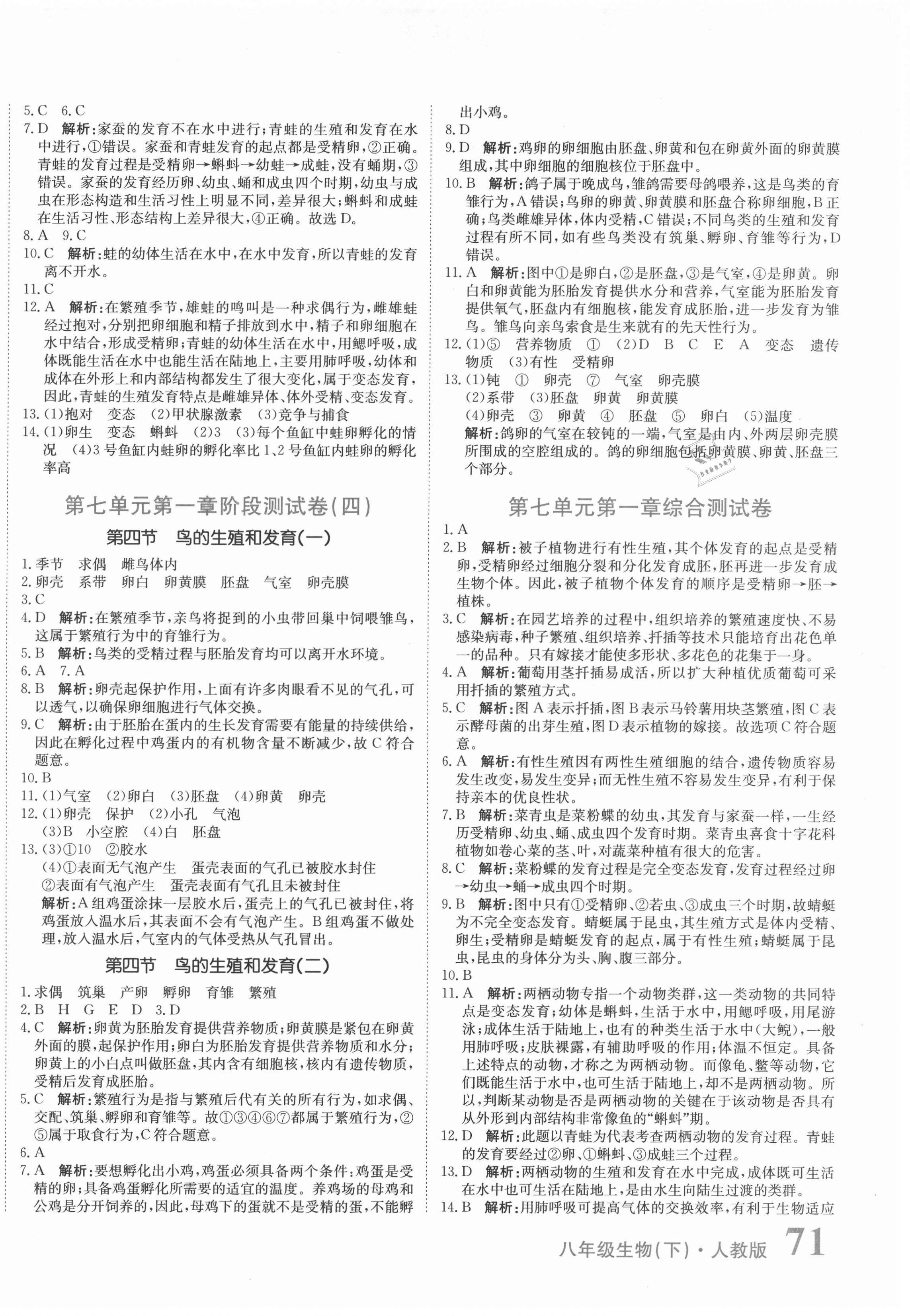 2021年提分教練八年級(jí)生物下冊(cè)人教版 第2頁