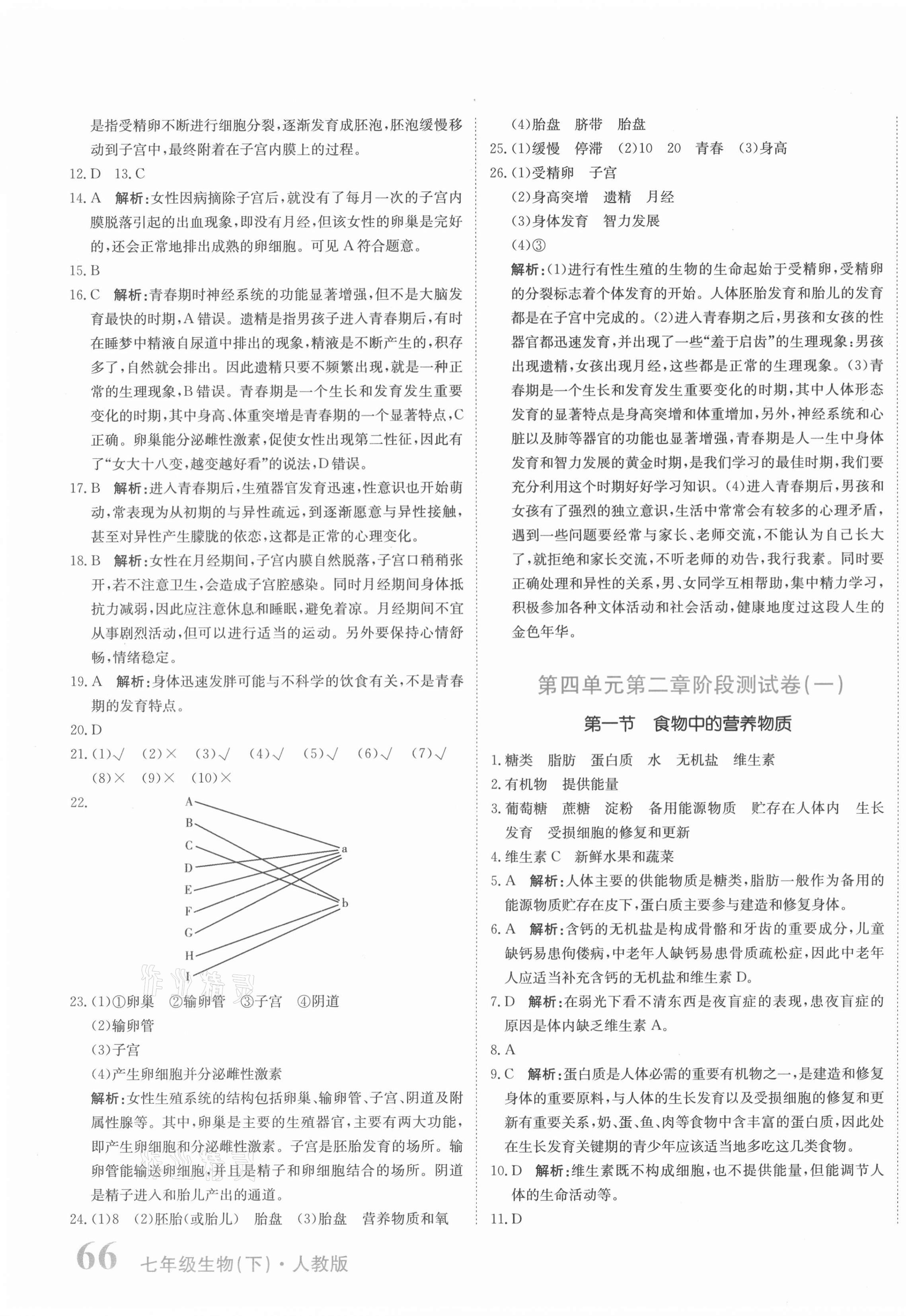 2021年提分教練七年級(jí)生物下冊(cè)人教版 第3頁(yè)