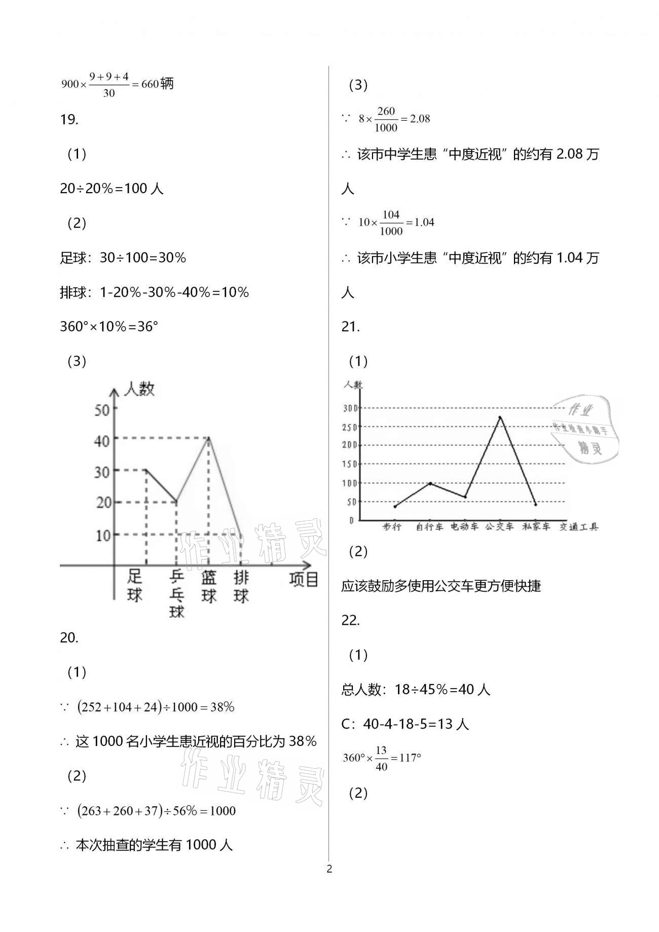 2021年綠色成長互動空間配套練習八年級數學下冊蘇科版 參考答案第2頁