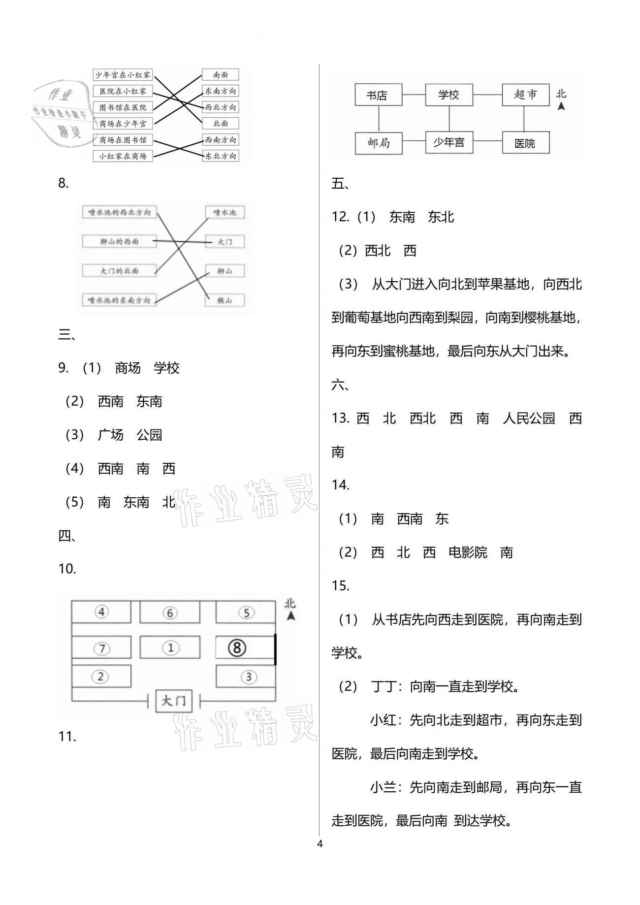 2021年新思維伴你學(xué)單元達(dá)標(biāo)測(cè)試卷三年級(jí)數(shù)學(xué)下冊(cè)人教版 參考答案第4頁(yè)