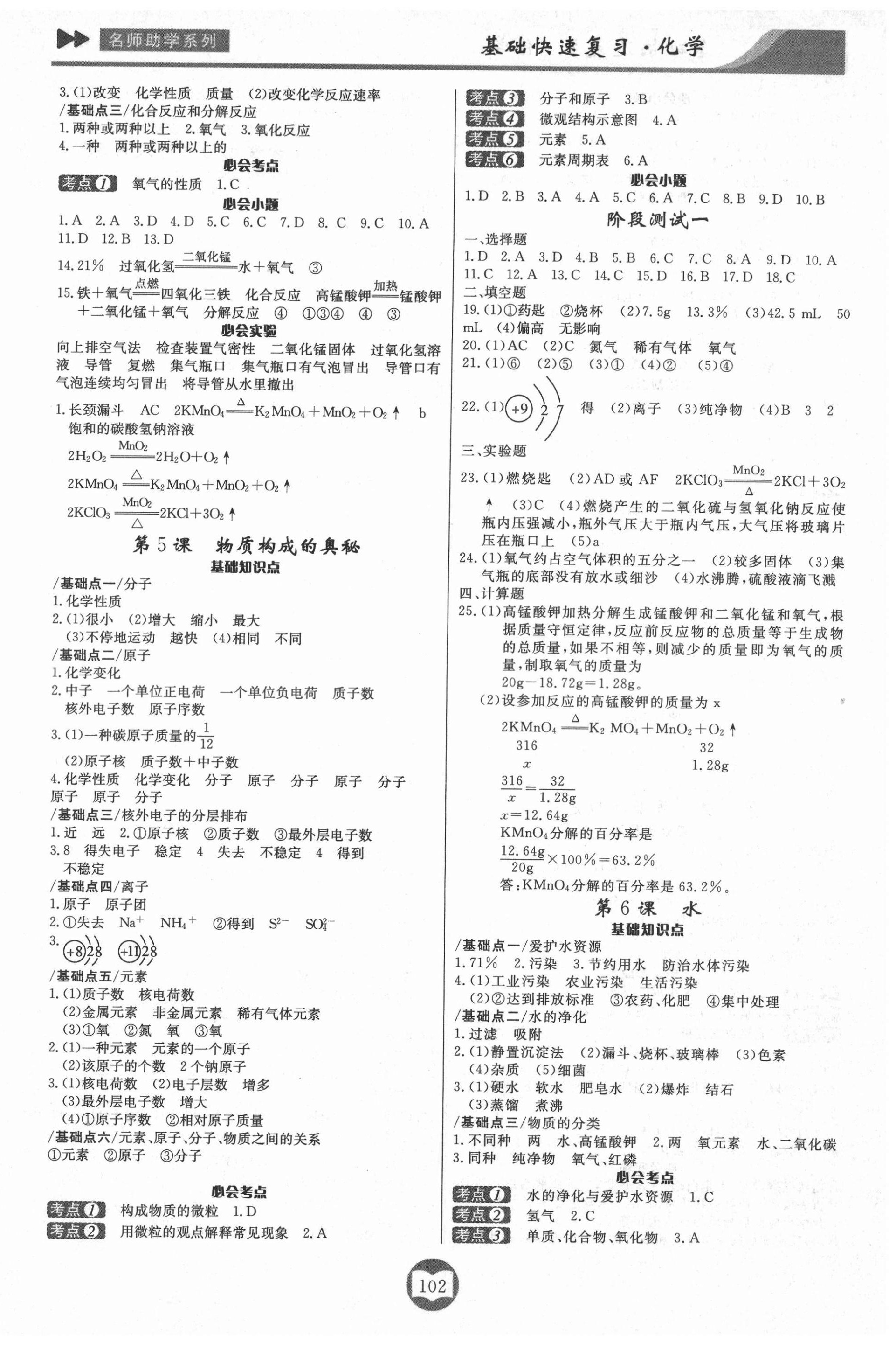 2021年中考總復習基礎快速復習化學 第2頁