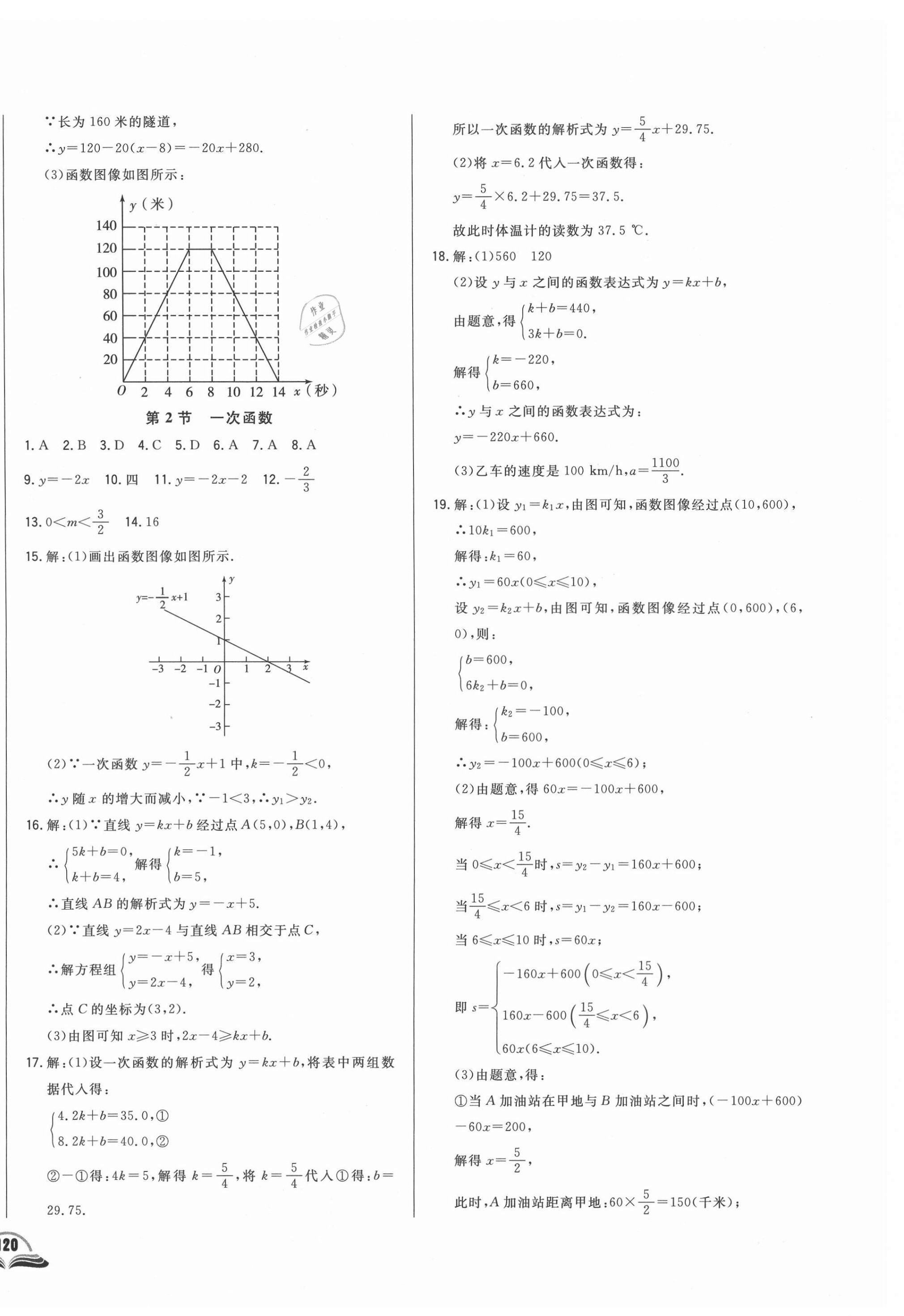 2021年勝券在握初中總復(fù)習(xí)數(shù)學(xué)長春專版 參考答案第8頁