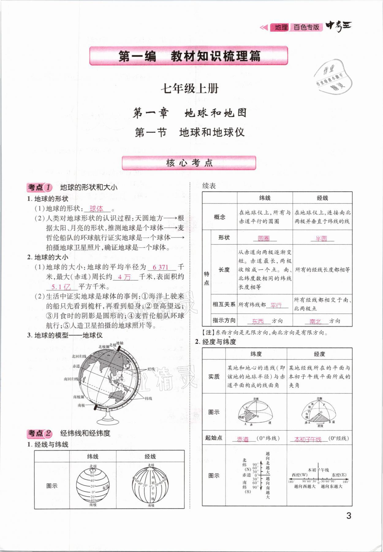 2021年鸿鹄志文化百色中考命题研究中考王地理 第1页