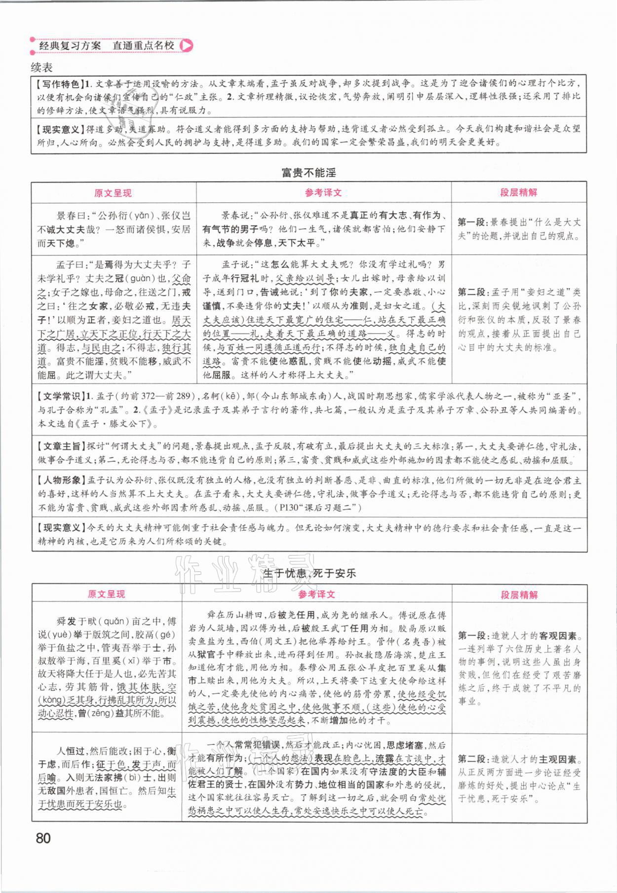 2021年鴻鵠志文化百色中考命題研究中考王語文 參考答案第78頁