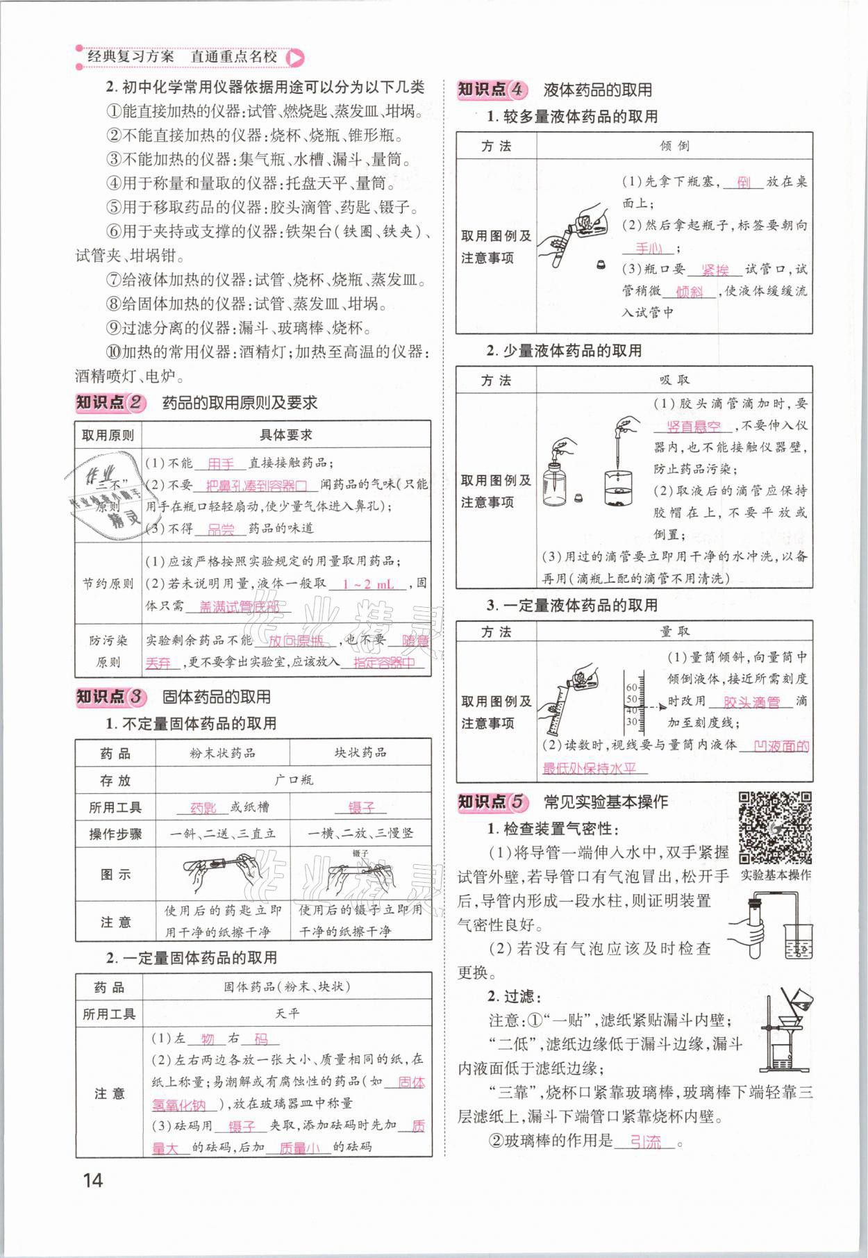 2021年鴻鵠志文化百色中考命題研究中考王化學(xué) 參考答案第6頁