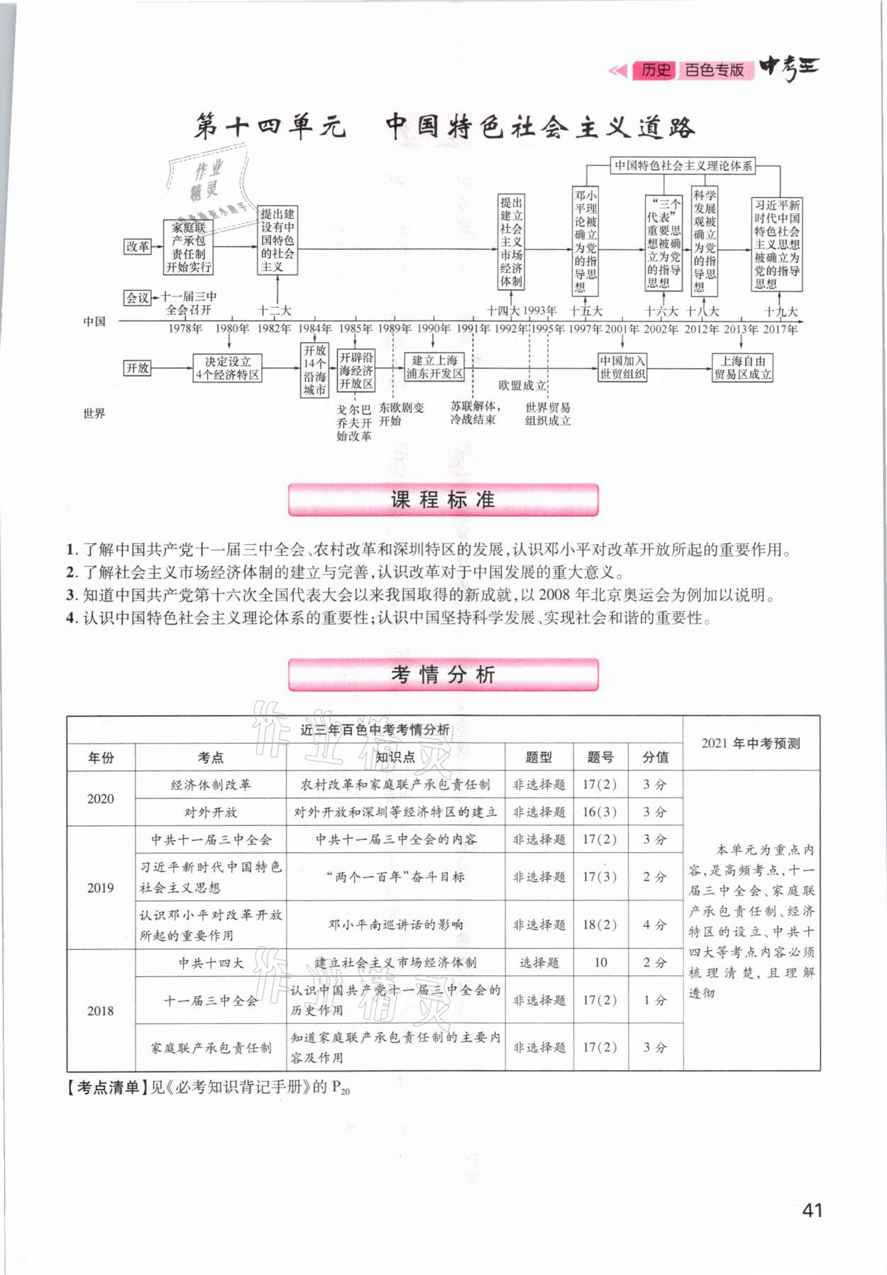 2021年鴻鵠志文化百色中考命題研究中考王歷史 參考答案第41頁