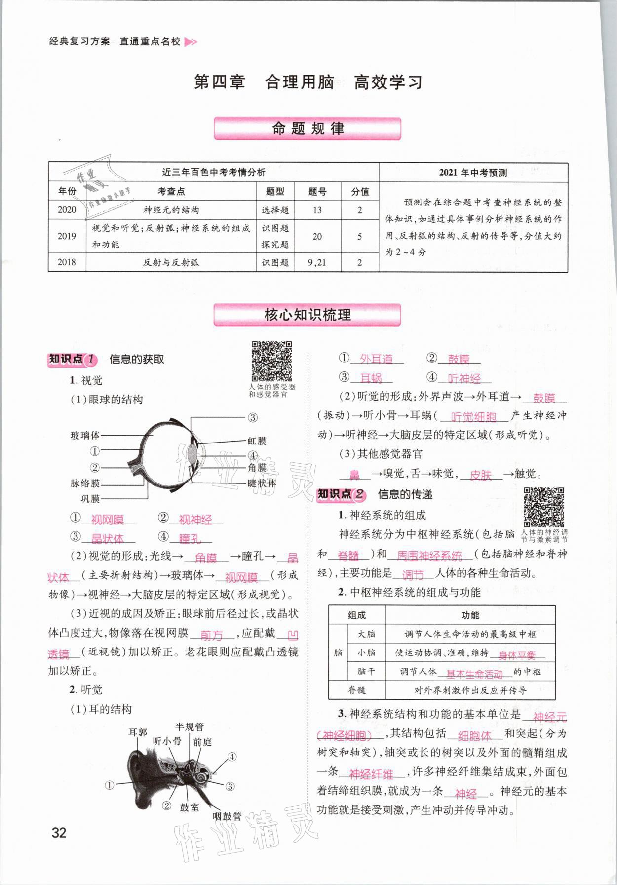 2021年鴻鵠志文化百色中考命題研究中考王生物 參考答案第26頁