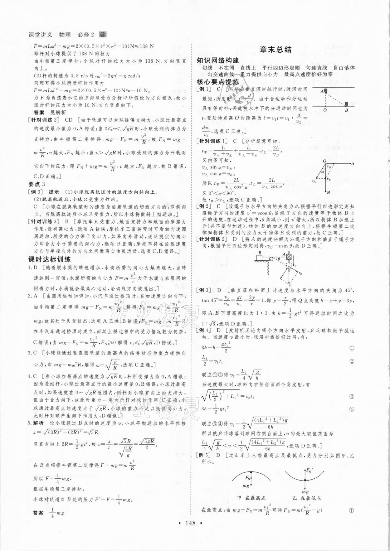 2021年創(chuàng)新設(shè)計(jì)課堂講義物理必修2人教版 參考答案第7頁