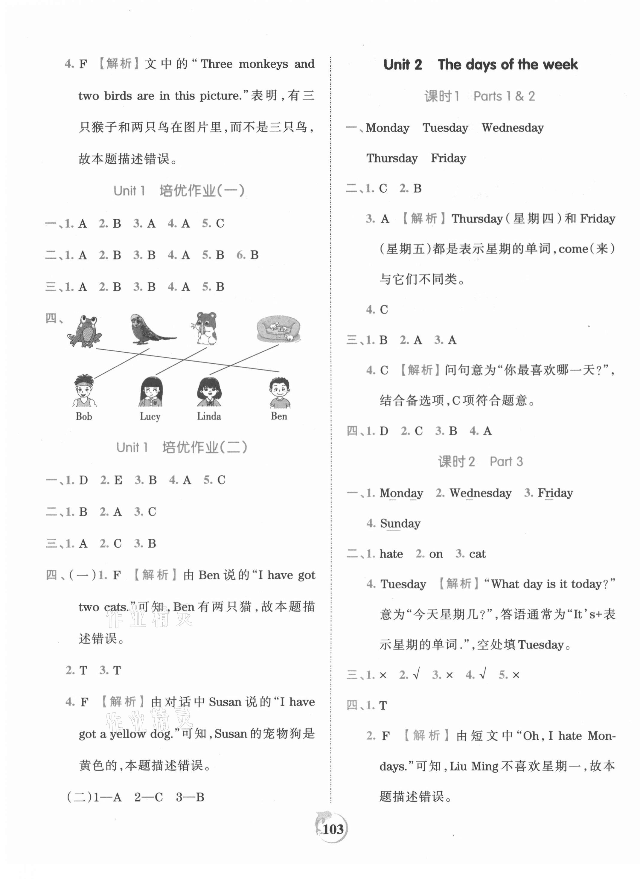 2021年王朝霞德才兼备作业创新设计三年级英语下册剑桥版 第3页