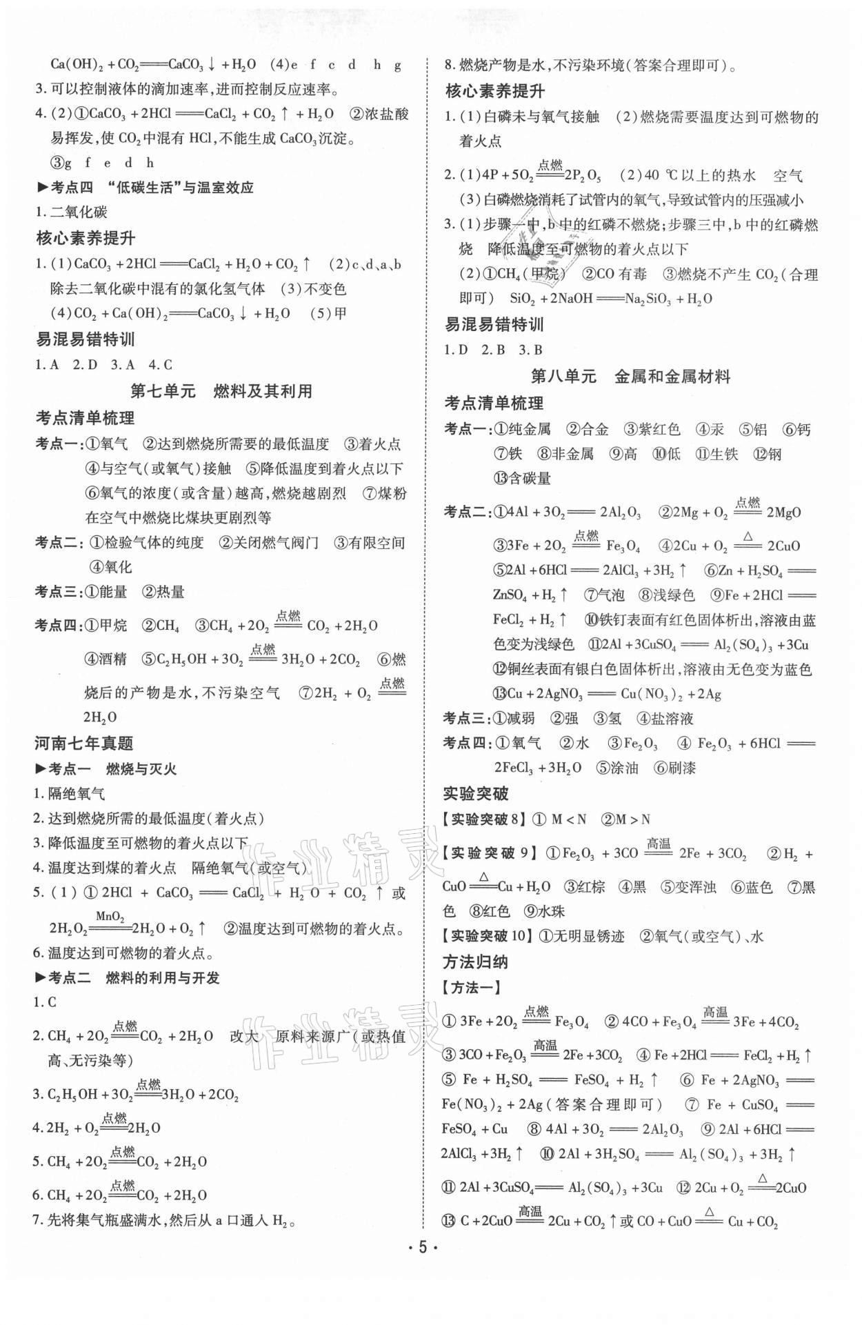 2021年领航中考一本通化学河南专版 第5页