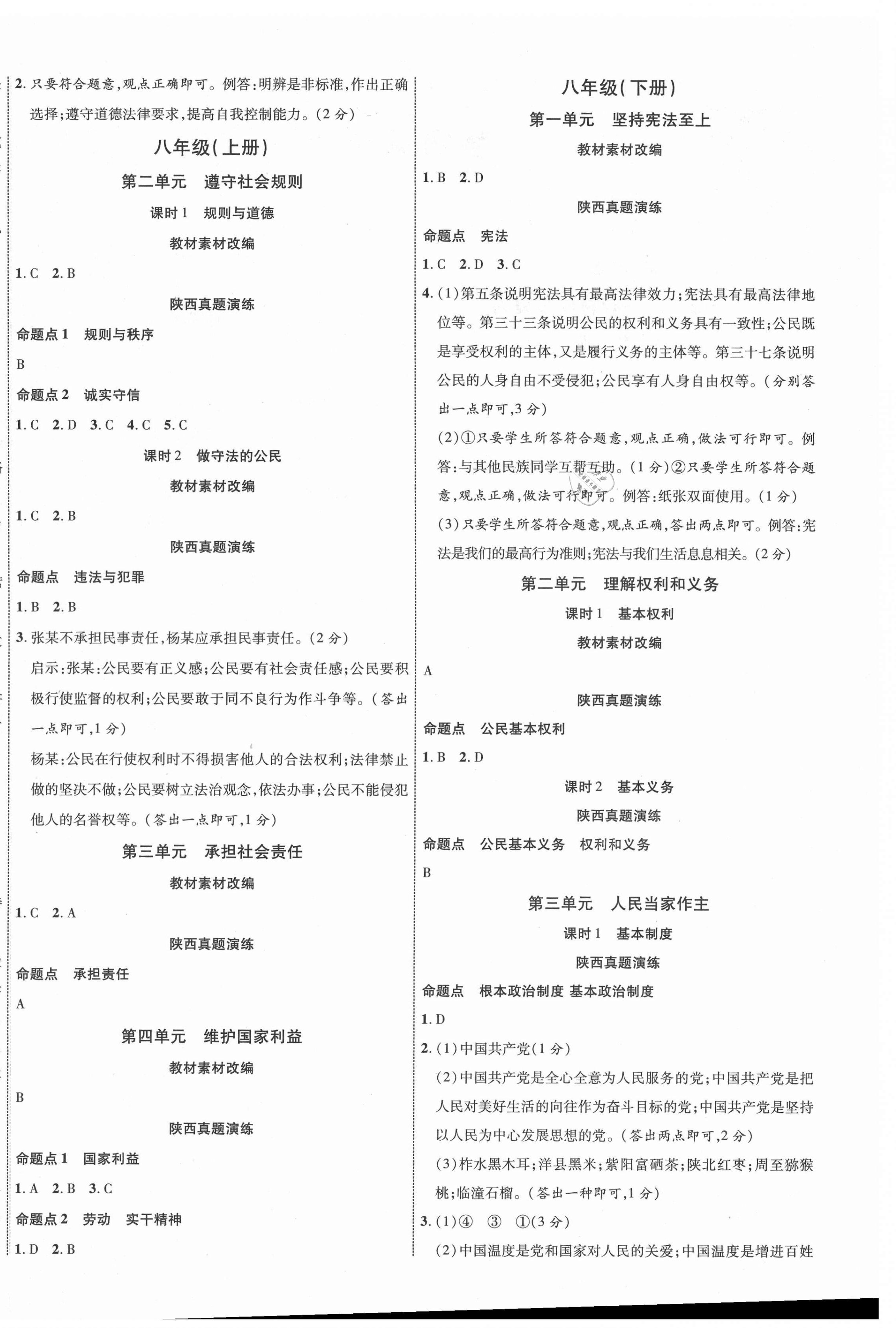 2021年陜西中考總復(fù)習(xí)優(yōu)化指導(dǎo)道德與法治 第4頁