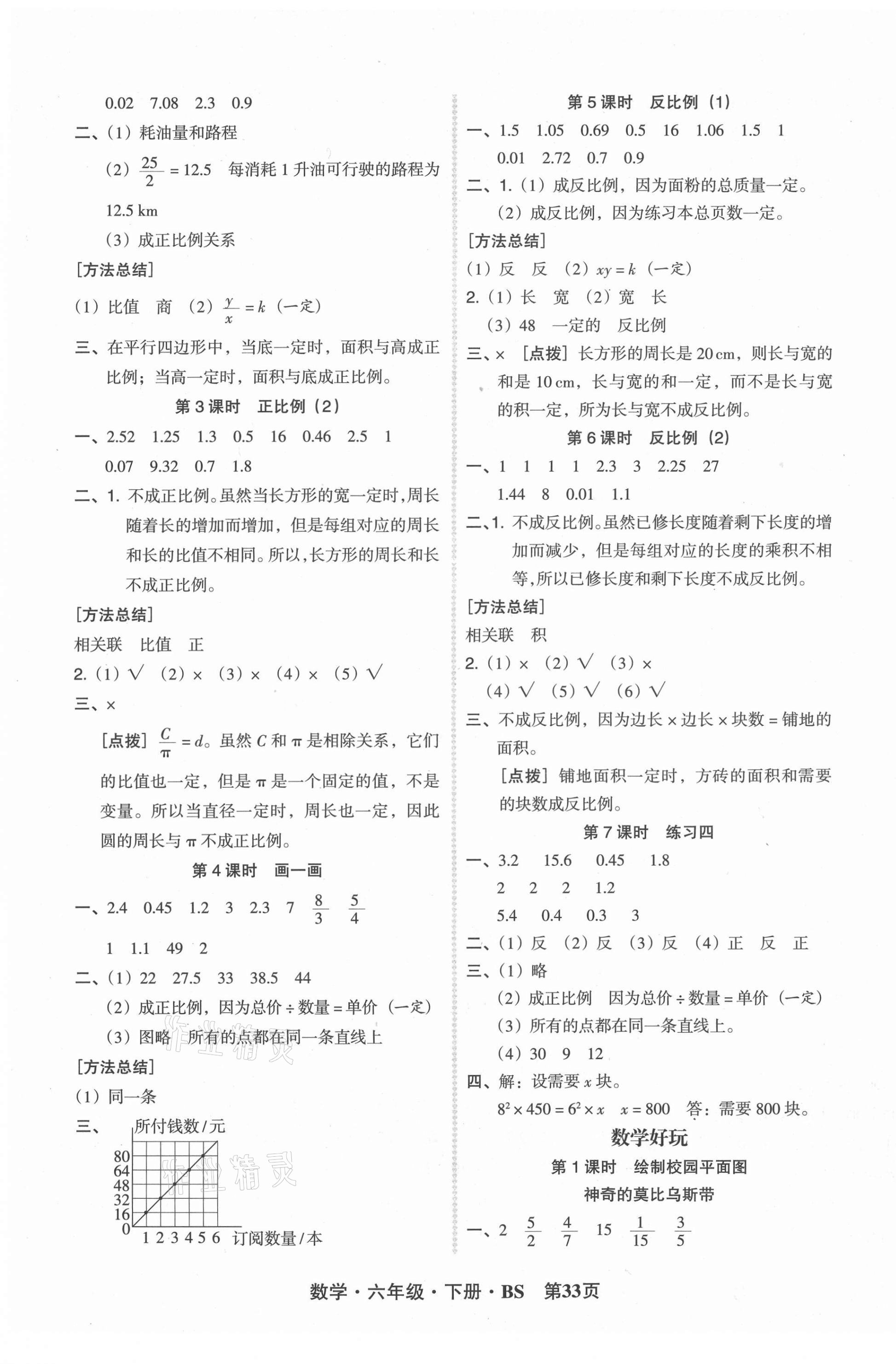 2021年?duì)钤蝗掏黄茖?dǎo)練測(cè)六年級(jí)數(shù)學(xué)下冊(cè)北師大版 第5頁