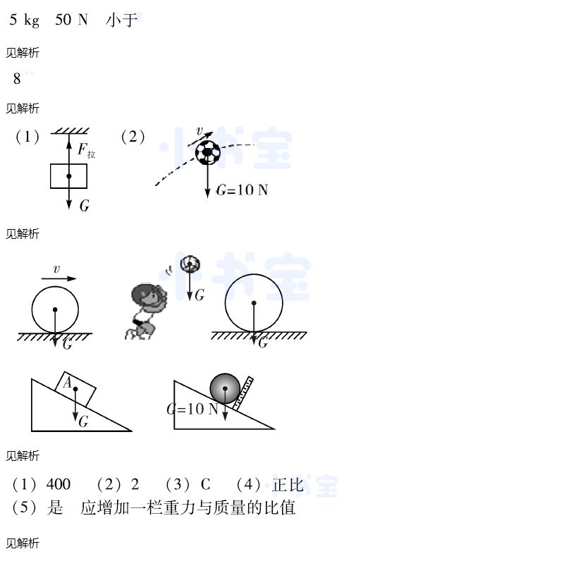 2021年同步精練八年級物理下冊滬粵版廣東專版廣東人民出版社 參考答案第14頁