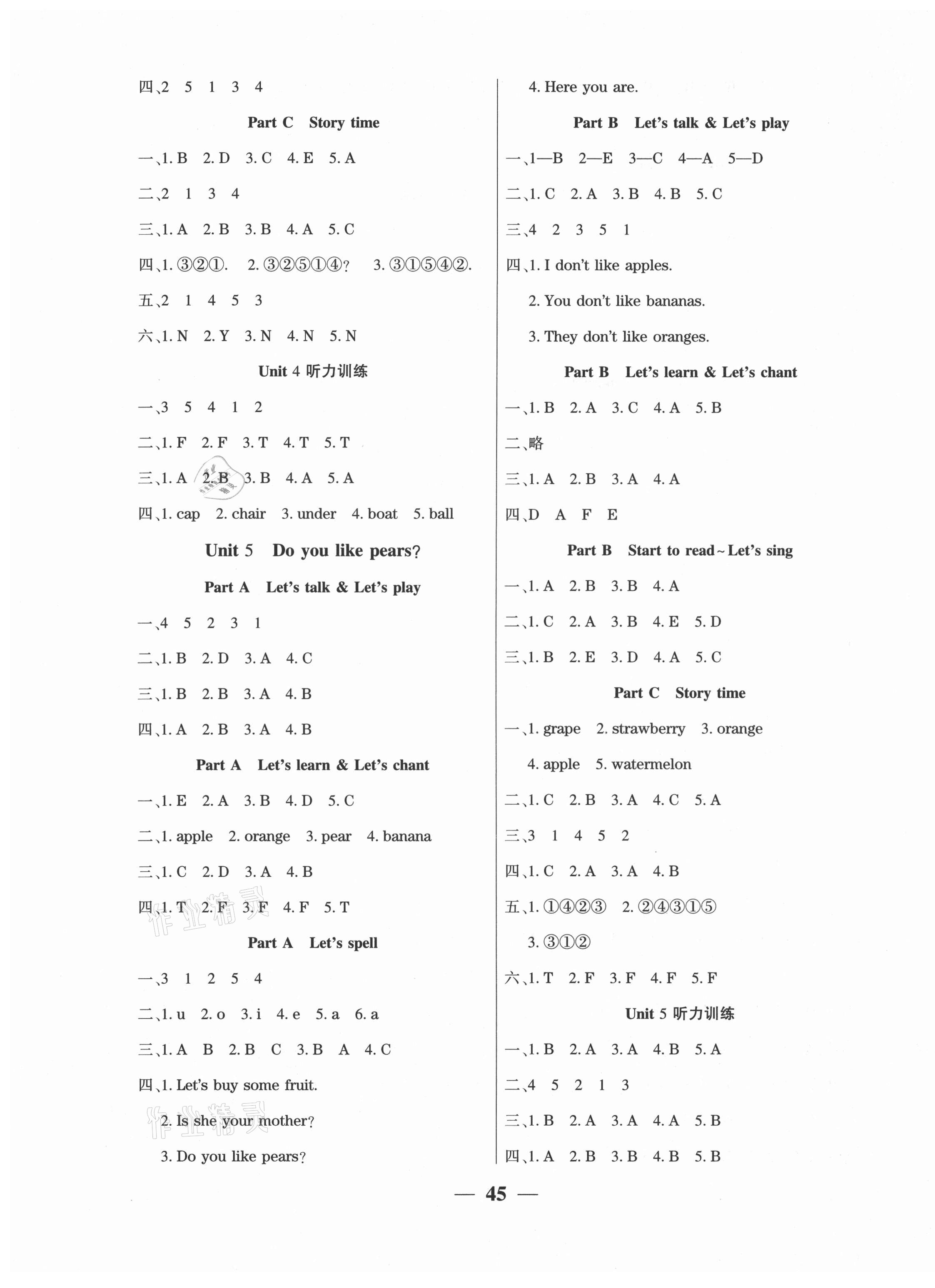 2021年易學(xué)練三年級(jí)英語(yǔ)下冊(cè)人教PEP版 第4頁(yè)
