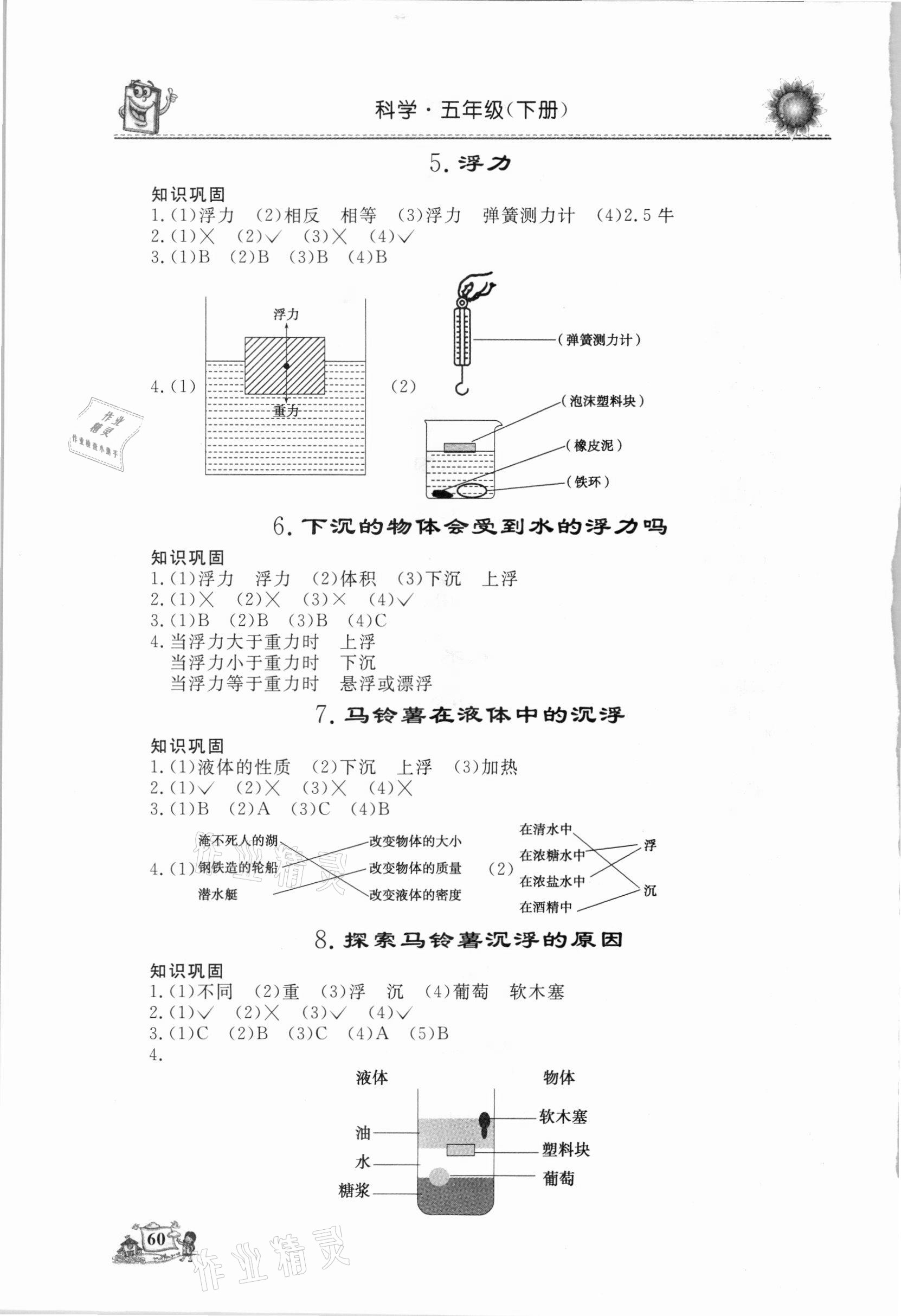 2021年名師導(dǎo)學(xué)伴你行同步練習(xí)五年級科學(xué)下冊青島版 第2頁