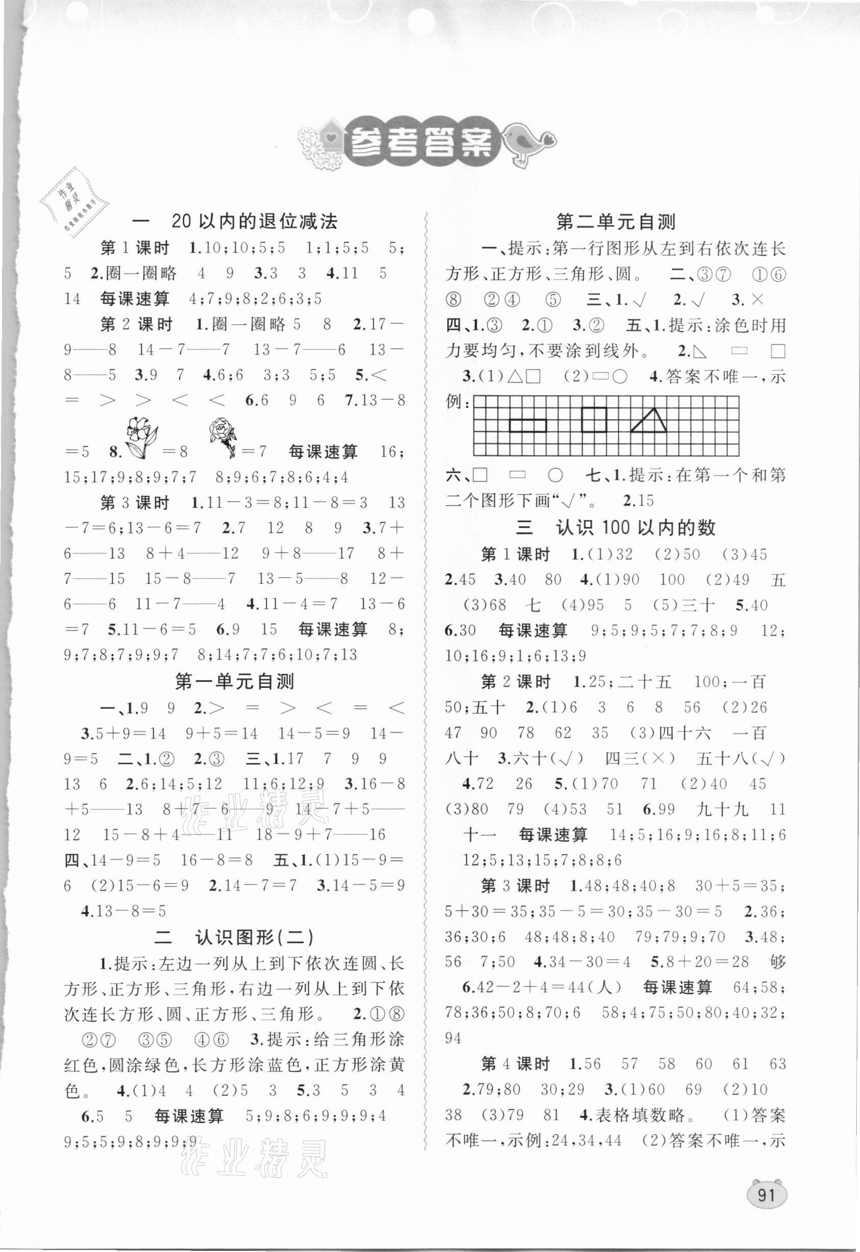 2021年新課程學(xué)習(xí)與測(cè)評(píng)同步學(xué)習(xí)一年級(jí)數(shù)學(xué)下冊(cè)蘇教版 第1頁(yè)