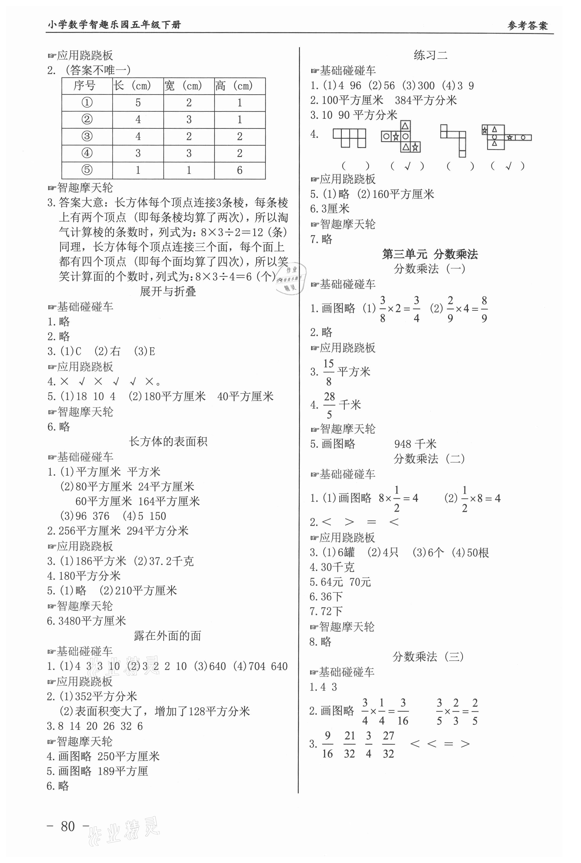 2021年智趣樂園小學(xué)數(shù)學(xué)五年級(jí)下冊(cè)北師大版 第2頁