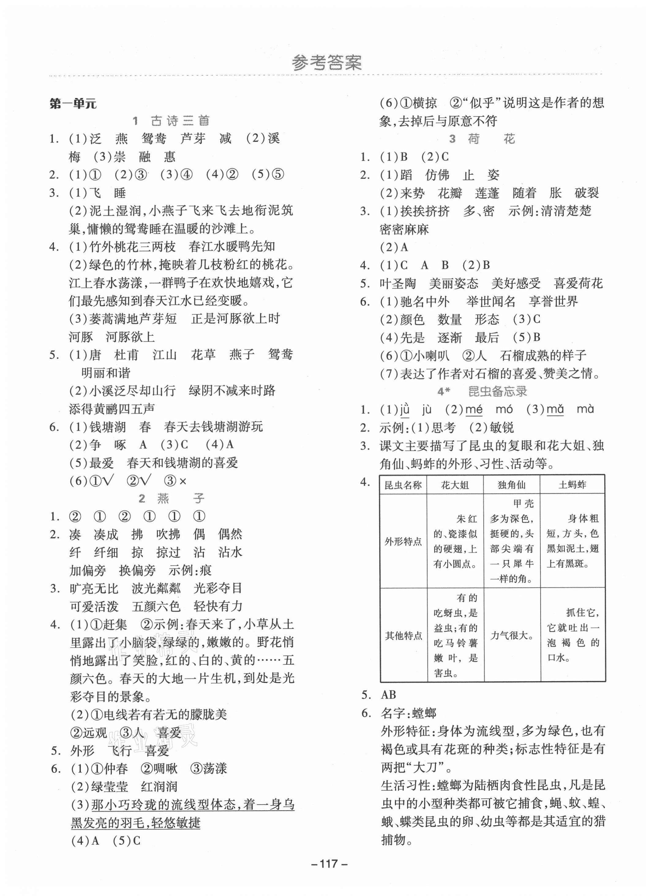 2021年智慧作業三年級語文下冊人教版 第1頁