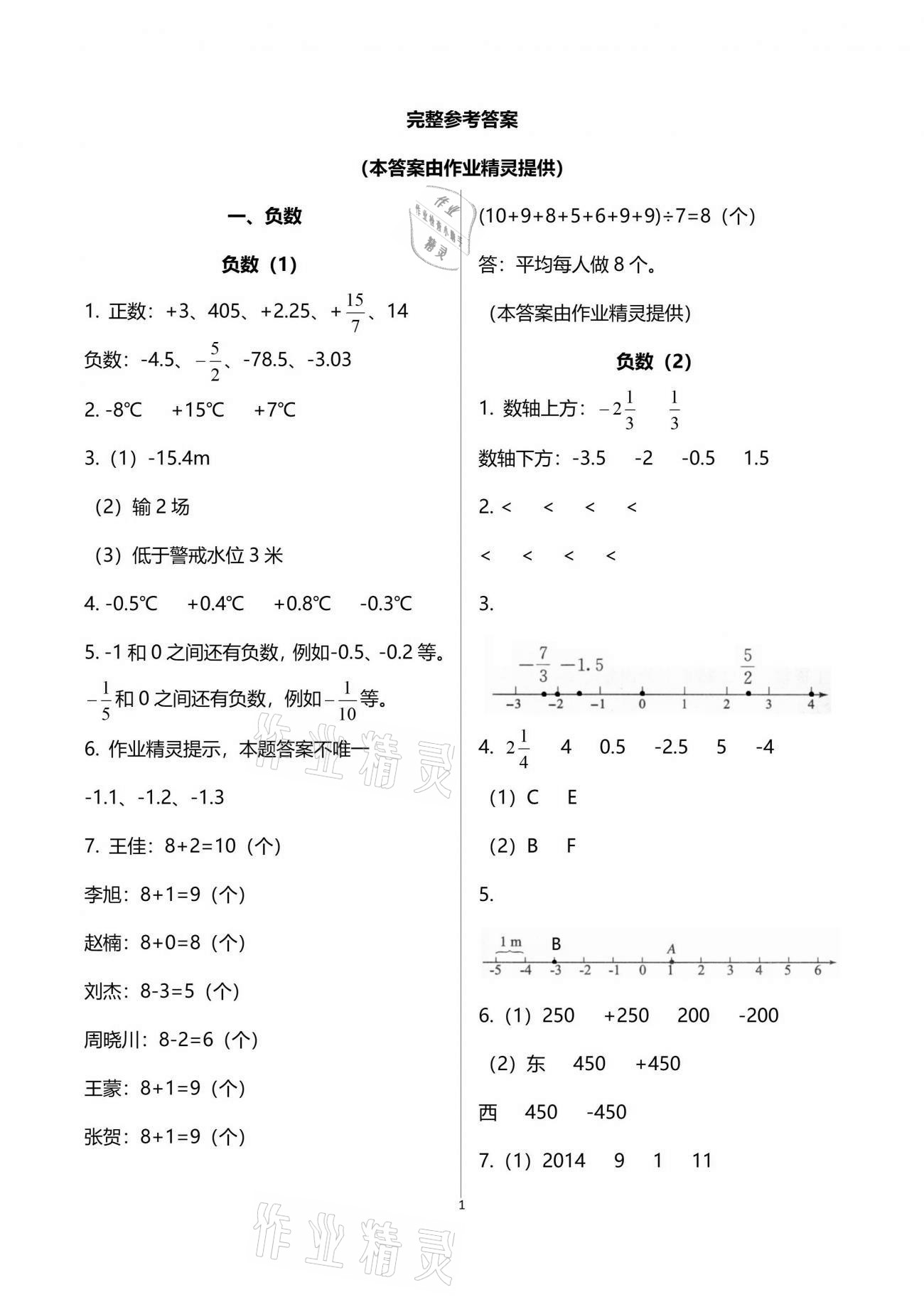 2021年人教金學(xué)典同步解析與測評六年級數(shù)學(xué)下冊人教版 參考答案第1頁