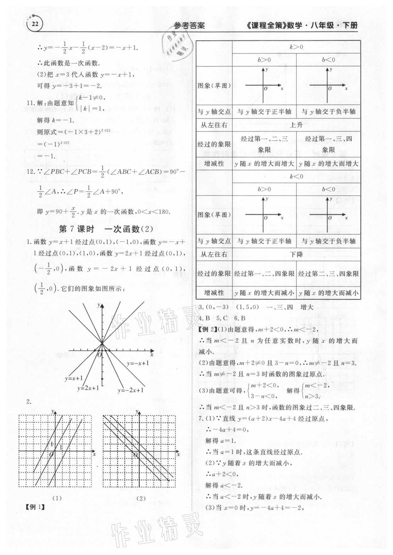 2021年課程全策八年級數學下冊人教版 參考答案第22頁