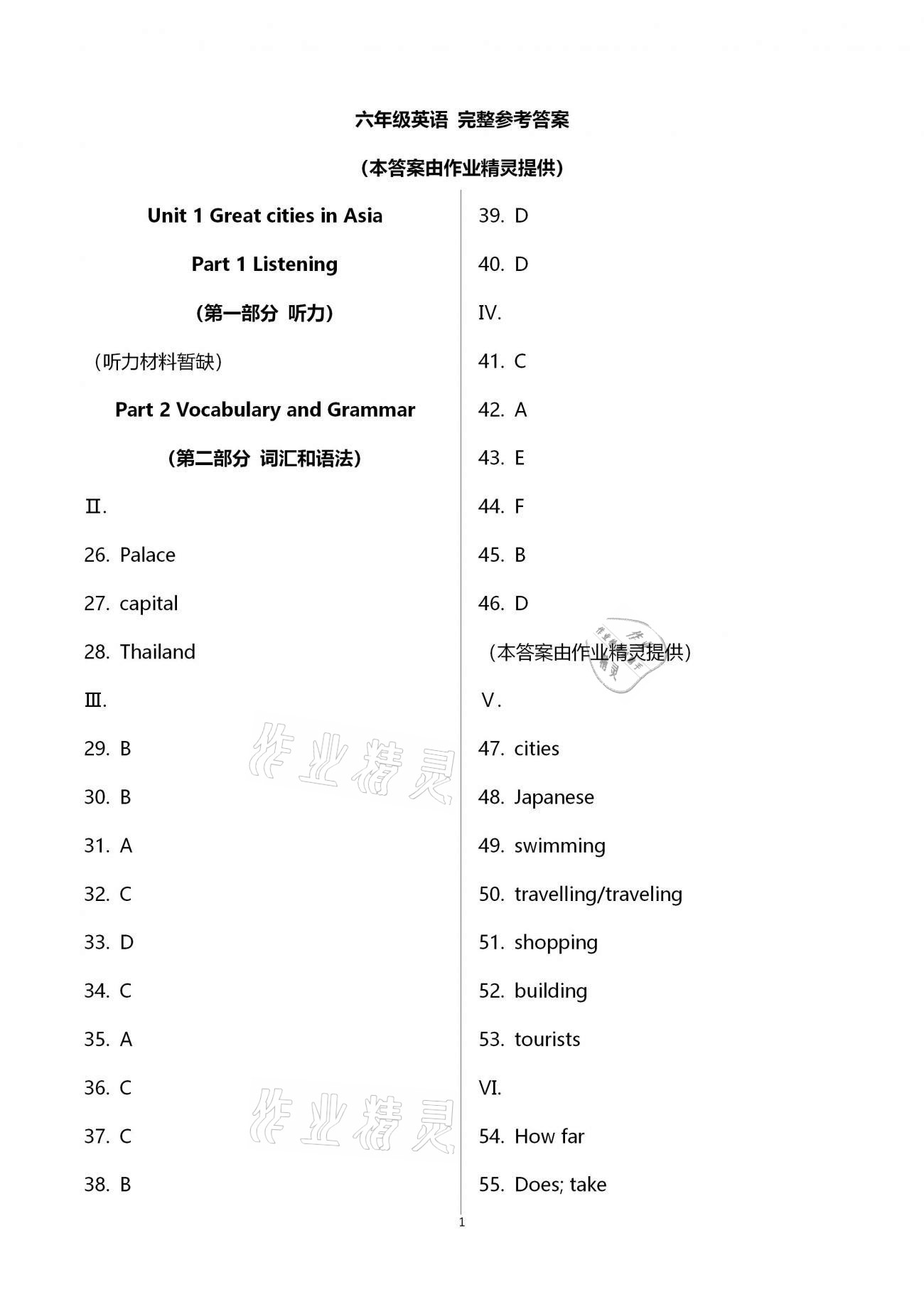 2021年同步學(xué)堂六年級英語第二學(xué)期滬教版54制 第1頁