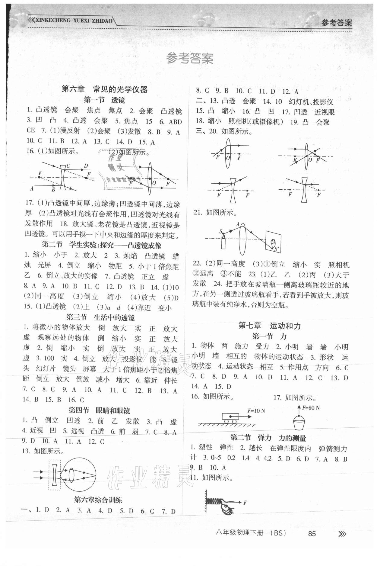 2021年新課程學(xué)習(xí)指導(dǎo)八年級物理下冊北師大版南方出版社 第1頁