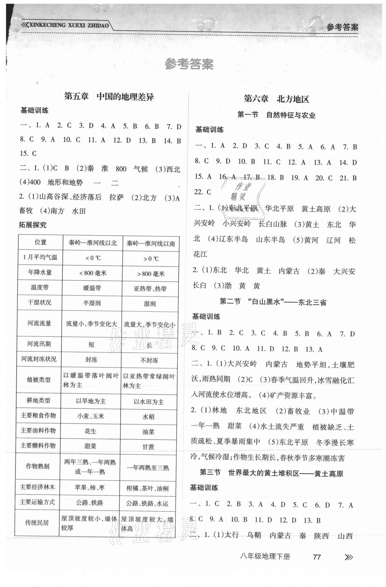 2021年新課程學(xué)習(xí)指導(dǎo)八年級地理下冊人教版南方出版社 第1頁