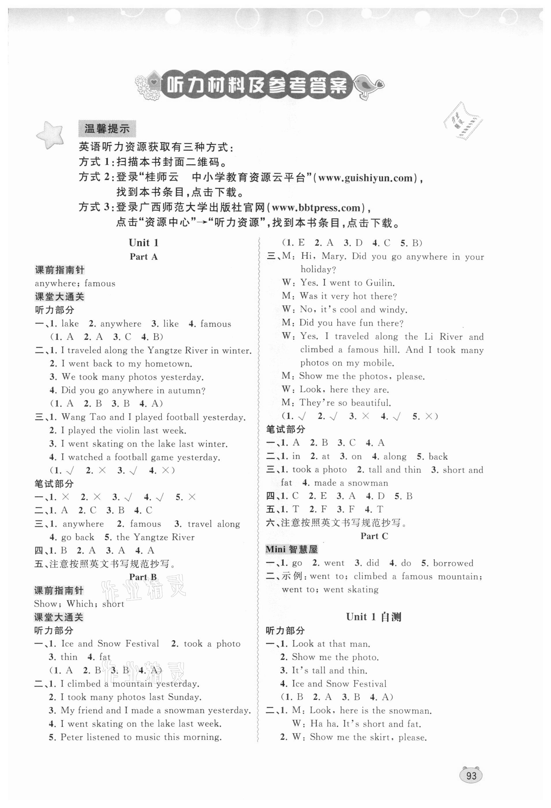 2021年新課程學(xué)習(xí)與測評同步學(xué)習(xí)六年級英語下冊福建教育版 第1頁