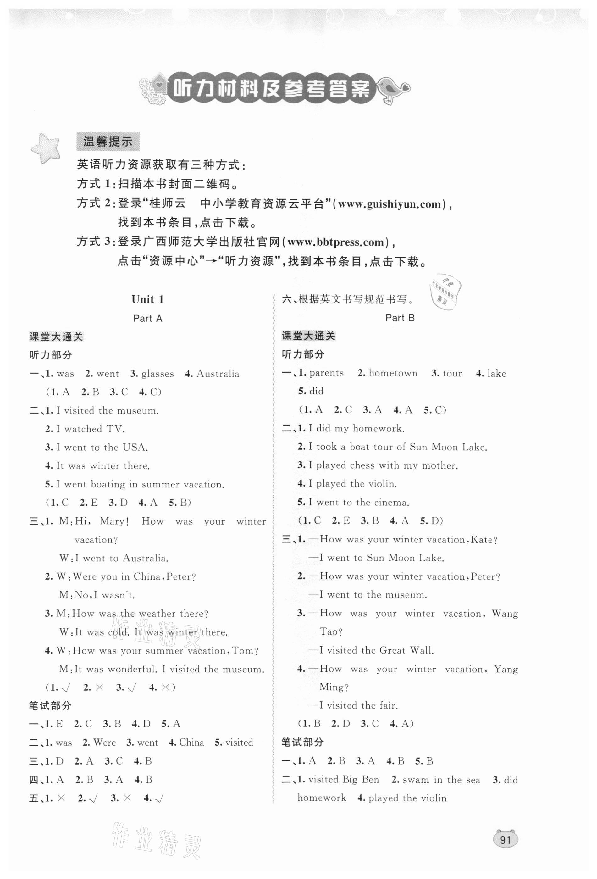 2021年新課程學(xué)習(xí)與測評同步學(xué)習(xí)五年級英語下冊福建教育版 第1頁