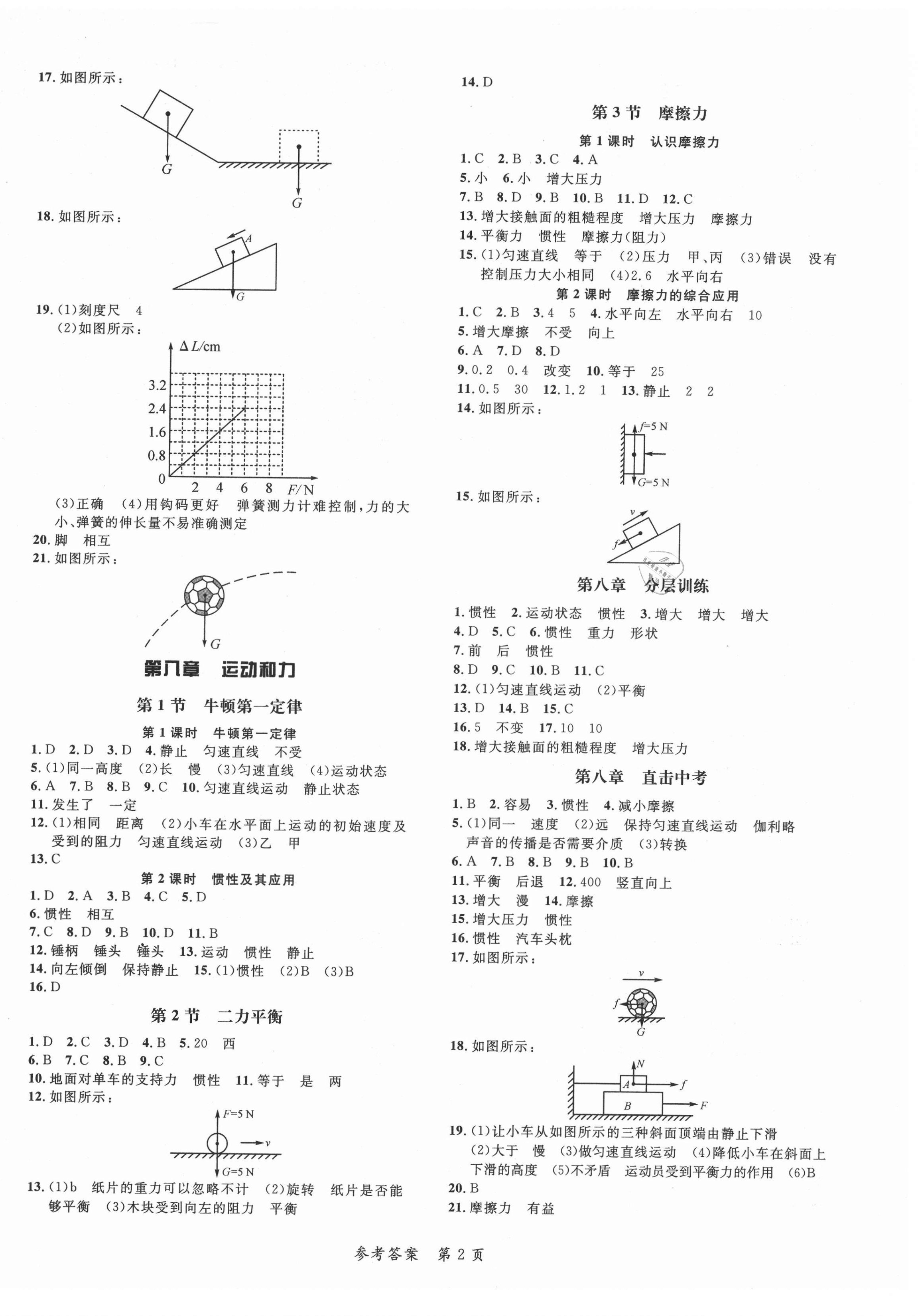 2021年高效课堂分层训练直击中考八年级物理下册人教版 第2页