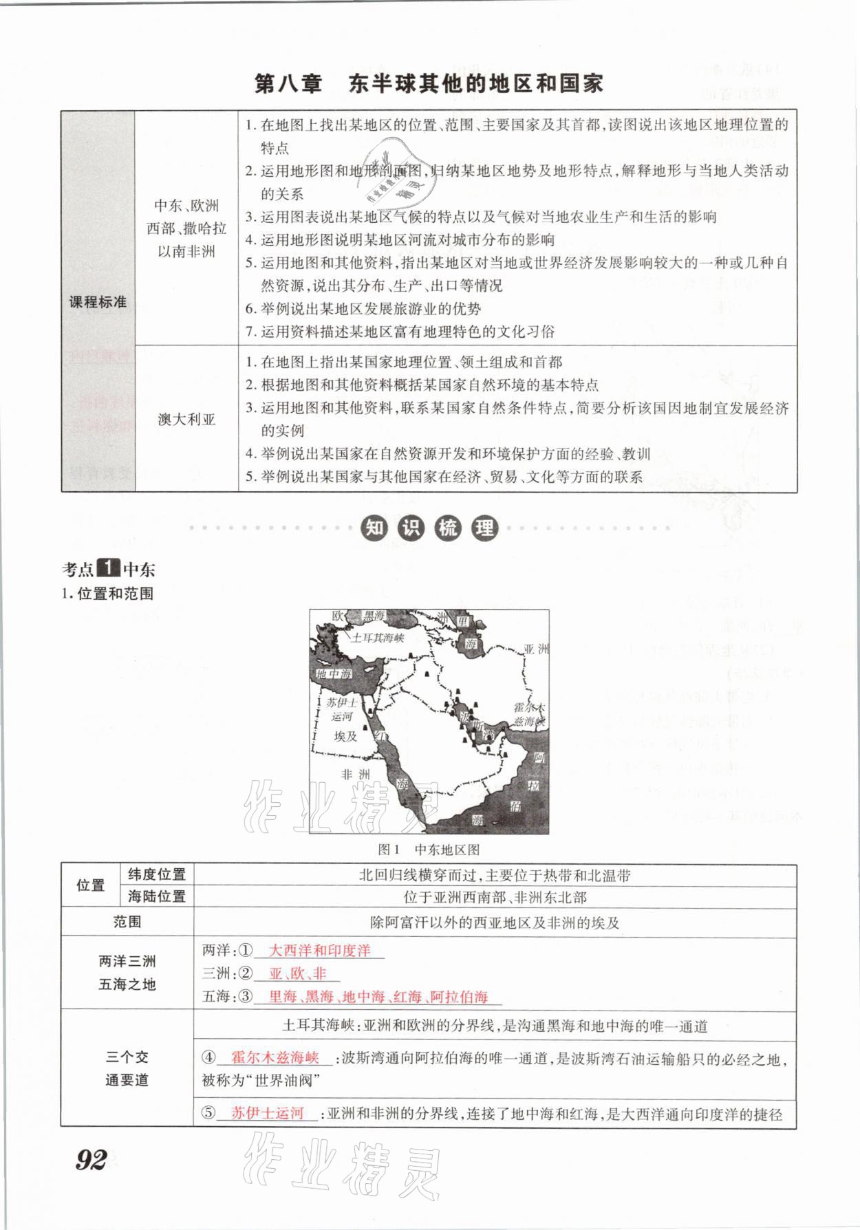 2021年領(lǐng)跑中考地理河南專版 參考答案第92頁