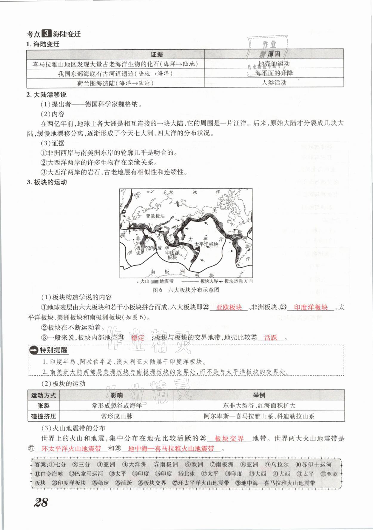 2021年領(lǐng)跑中考地理河南專版 參考答案第28頁