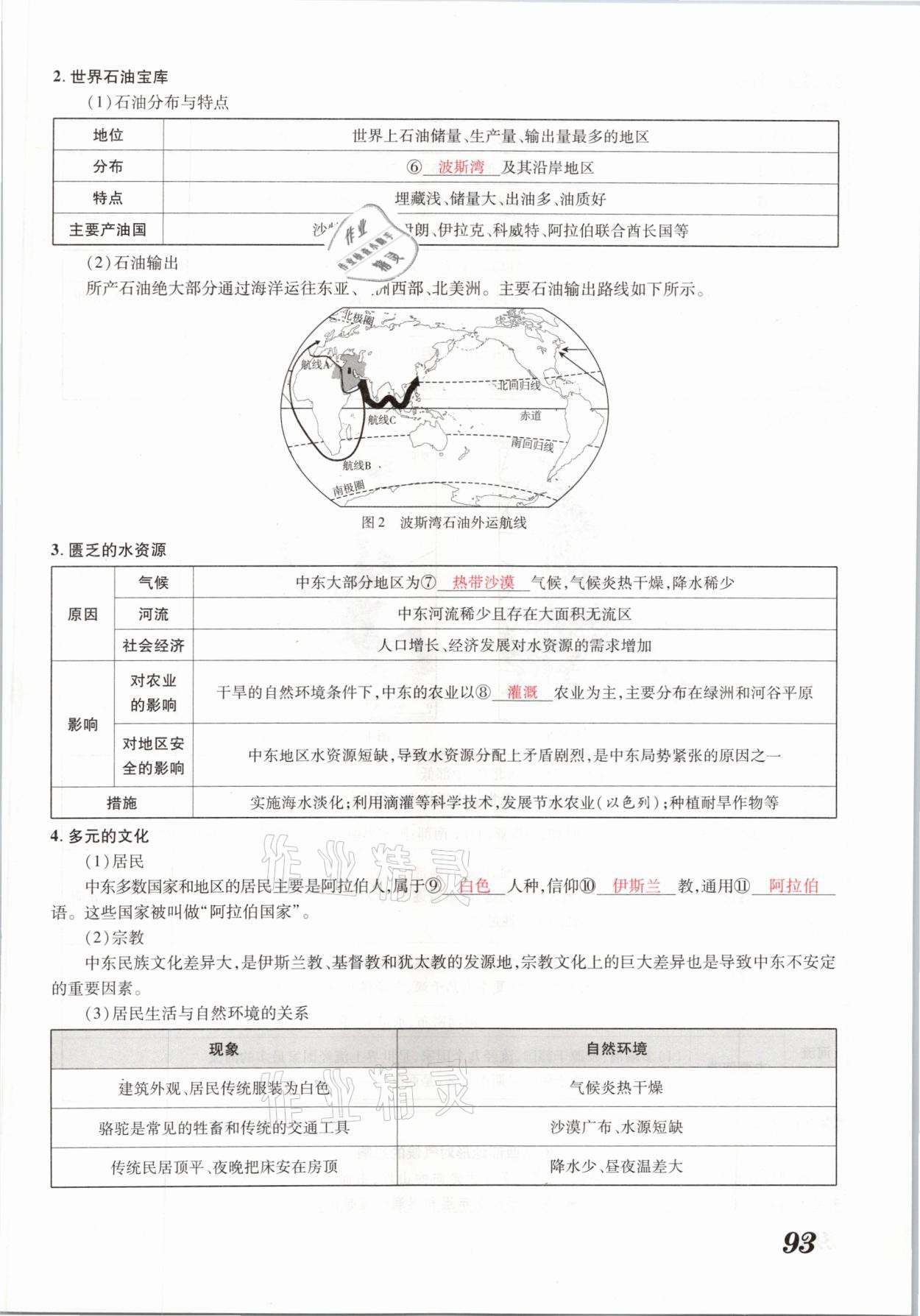 2021年領(lǐng)跑中考地理河南專版 參考答案第93頁