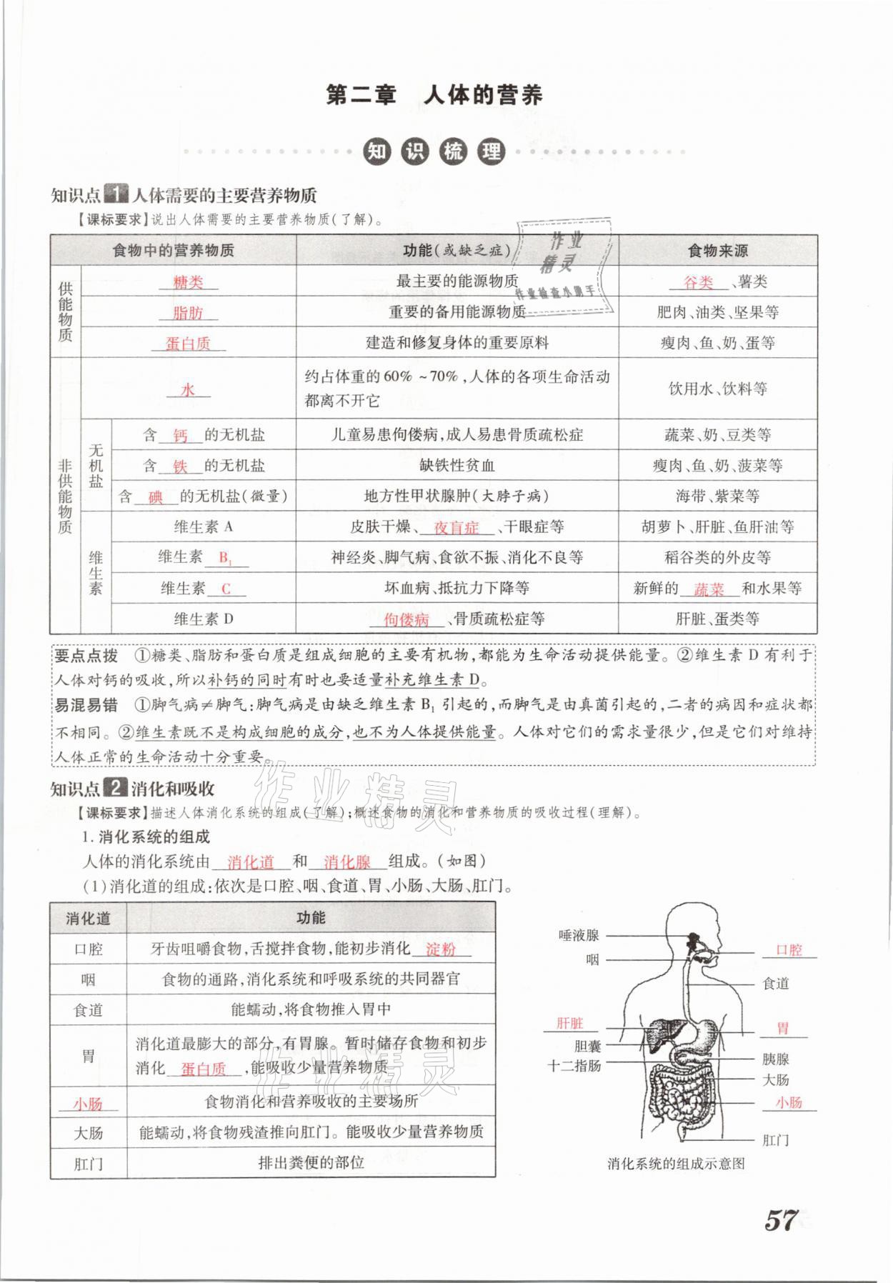 2021年領(lǐng)跑中考生物河南專版 參考答案第57頁