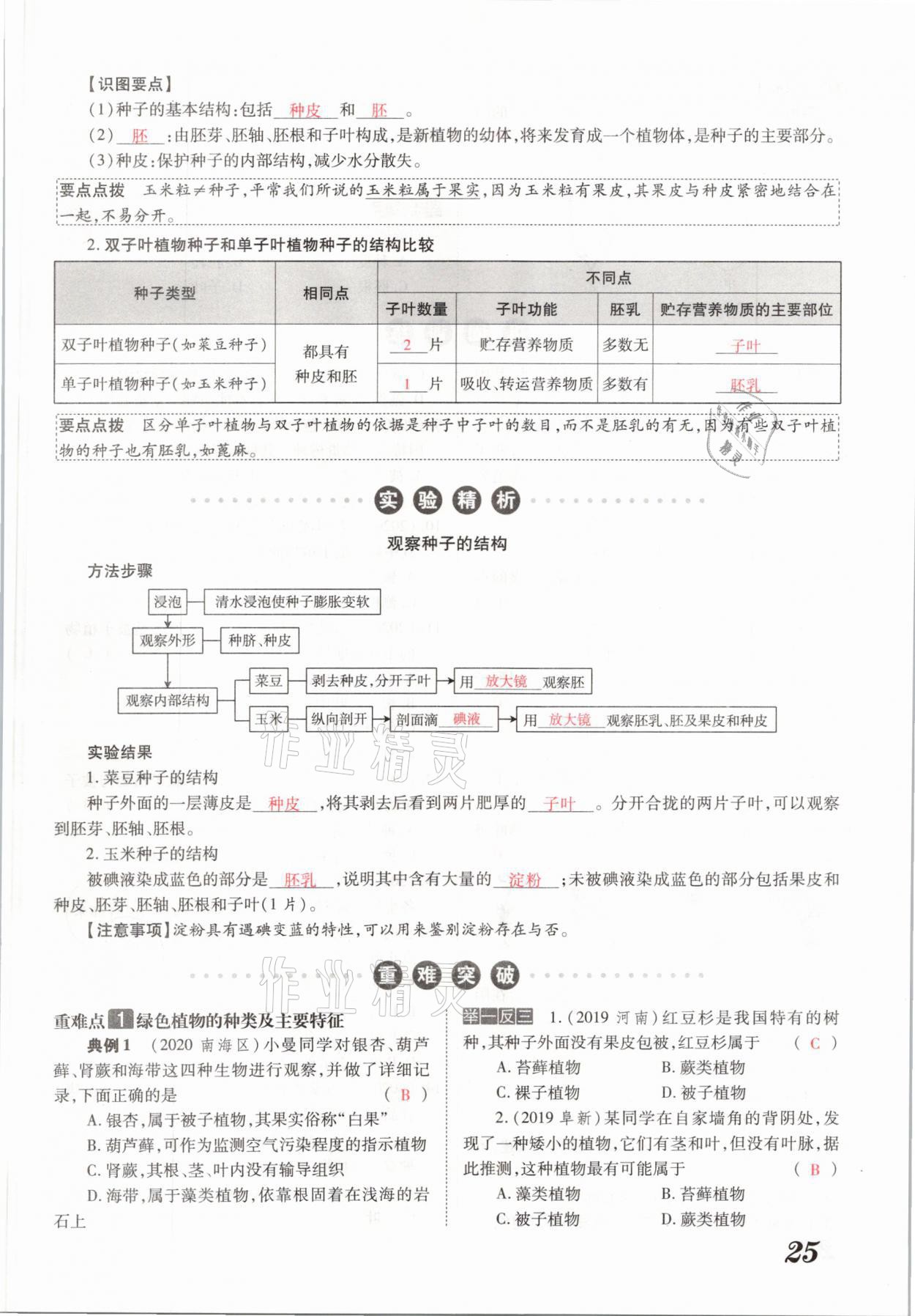 2021年領(lǐng)跑中考生物河南專版 參考答案第25頁